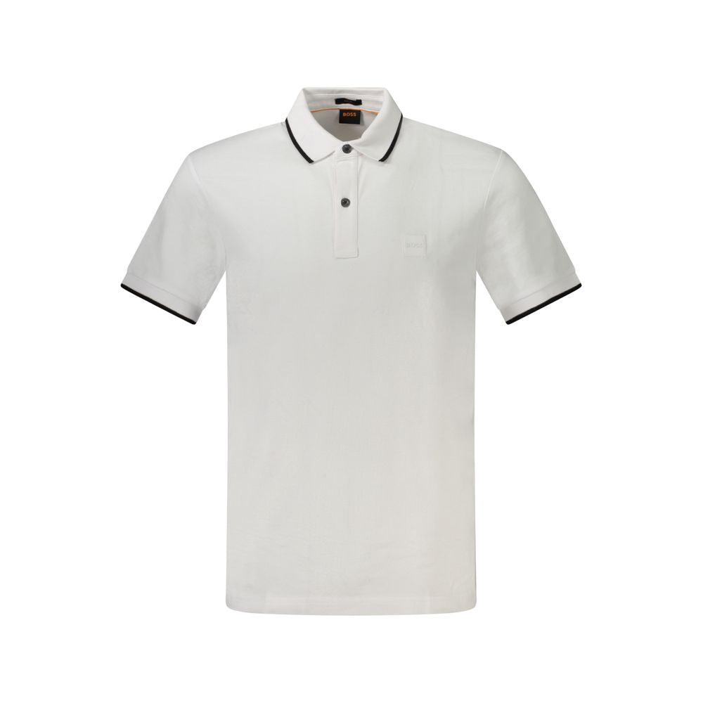 Hugo Boss Poloshirt aus weißer Baumwolle