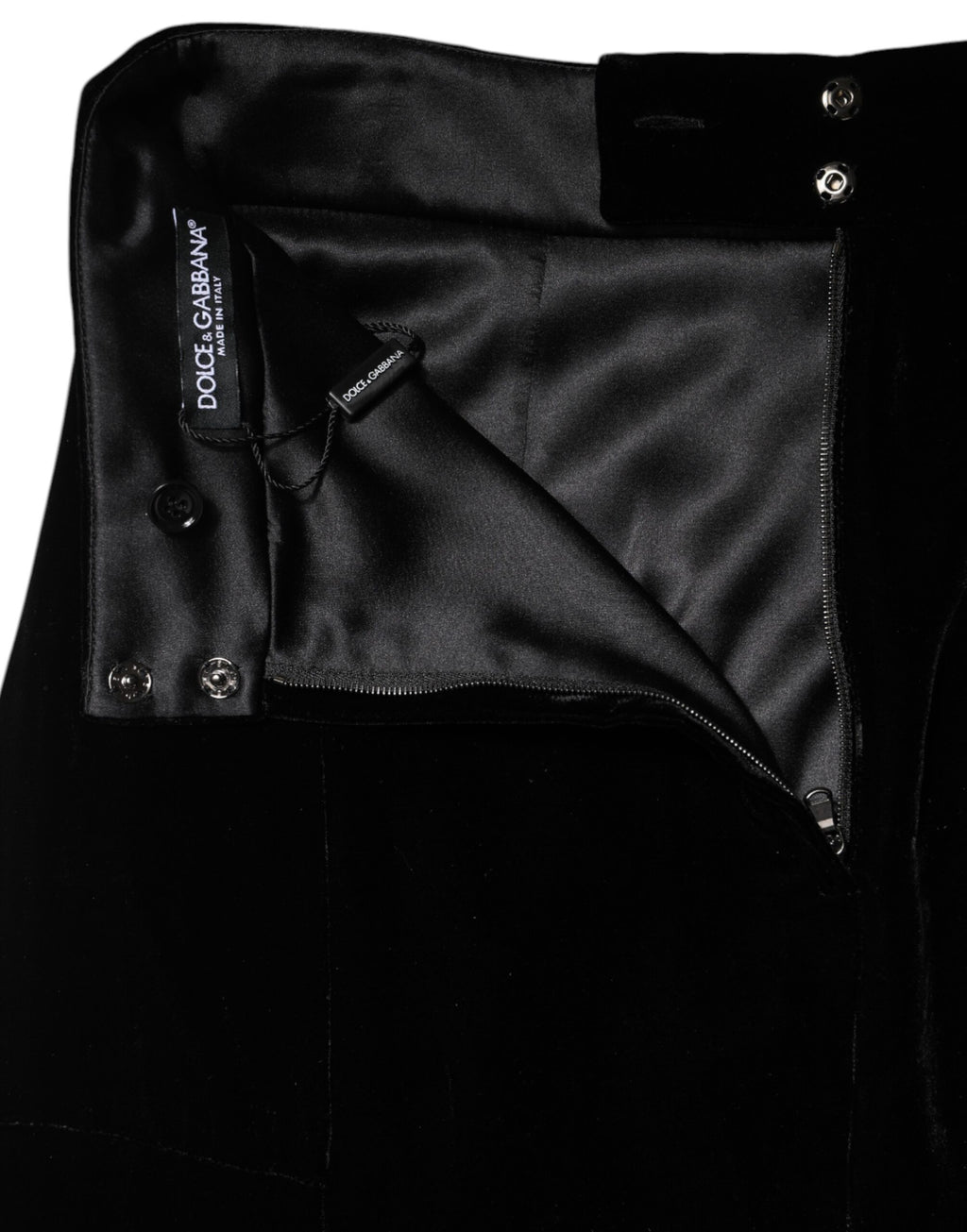 Jupe midi évasée taille haute noire Dolce &amp; Gabbana