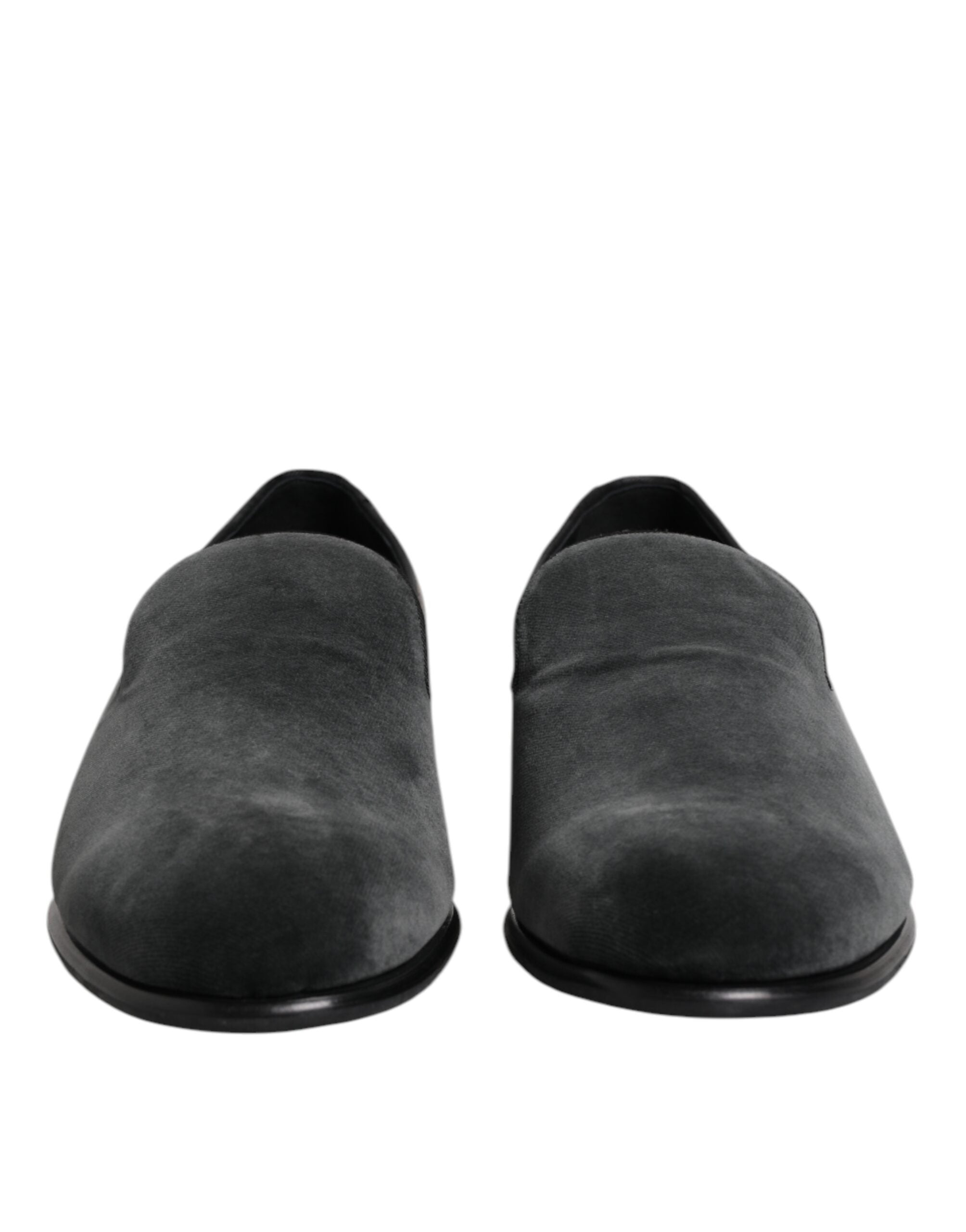 Mocassins à enfiler en velours noir Dolce &amp; Gabbana Chaussures habillées