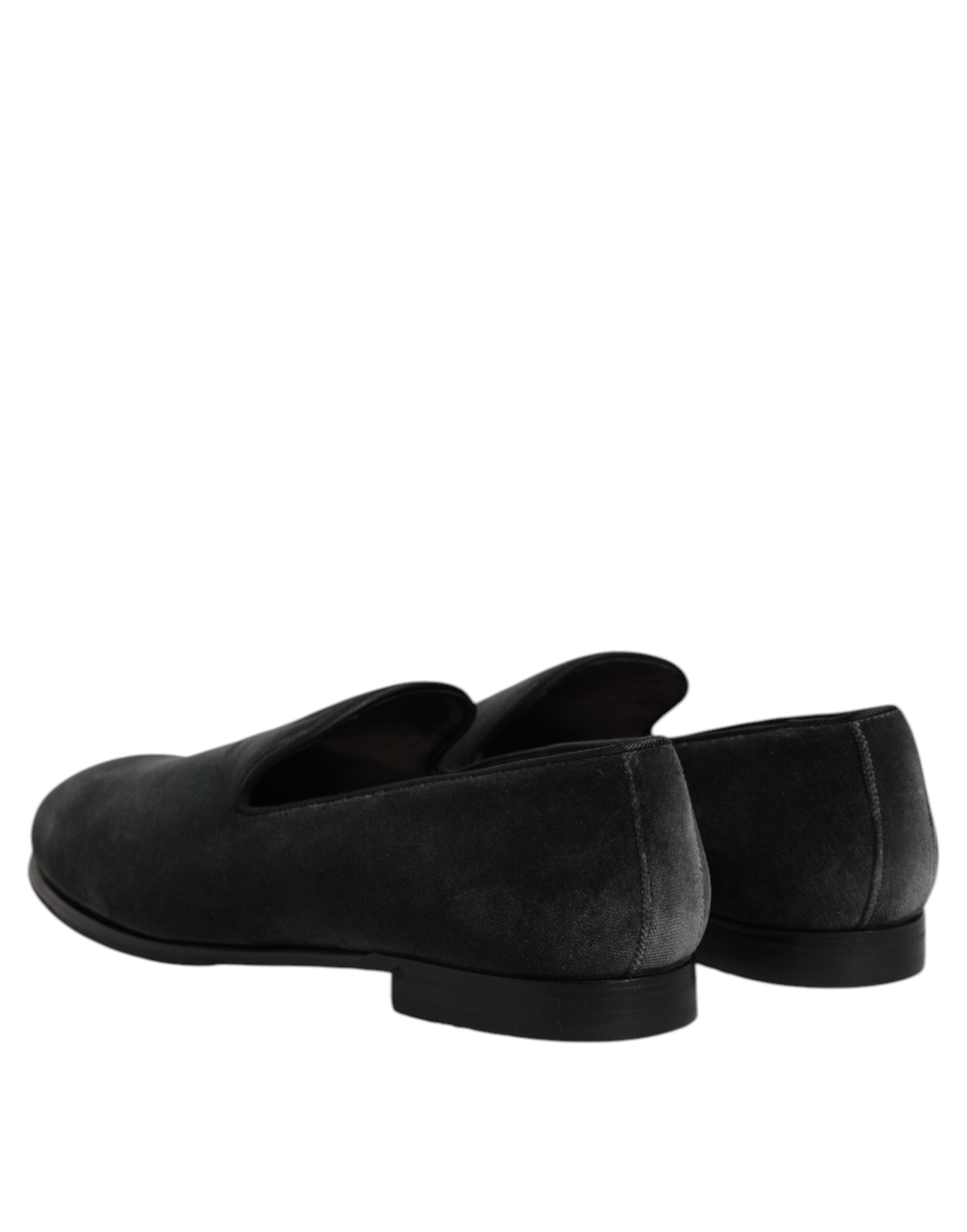 Mocassins à enfiler en velours noir Dolce &amp; Gabbana Chaussures habillées
