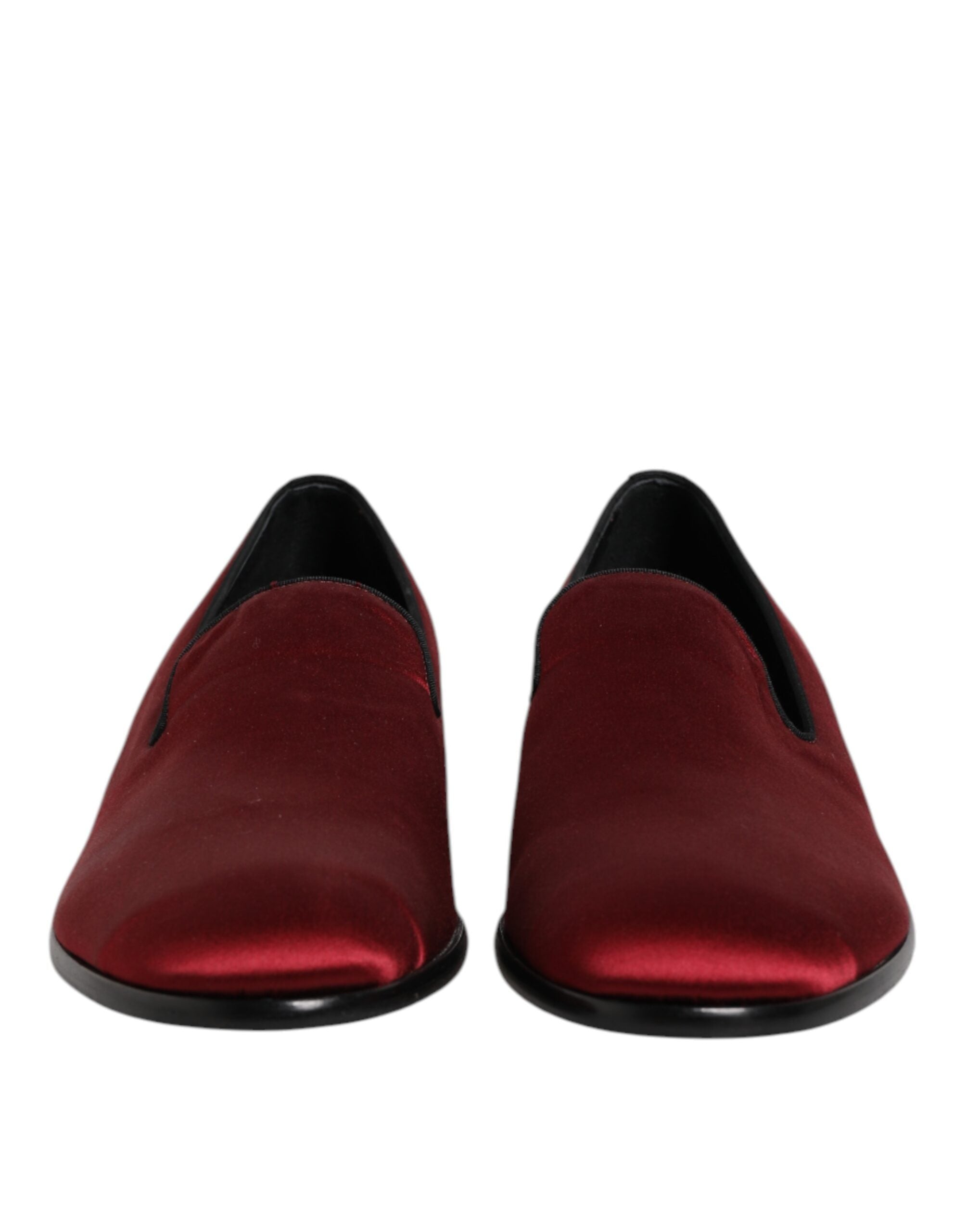 Mocassins à enfiler en velours rouge Dolce &amp; Gabbana Chaussures habillées
