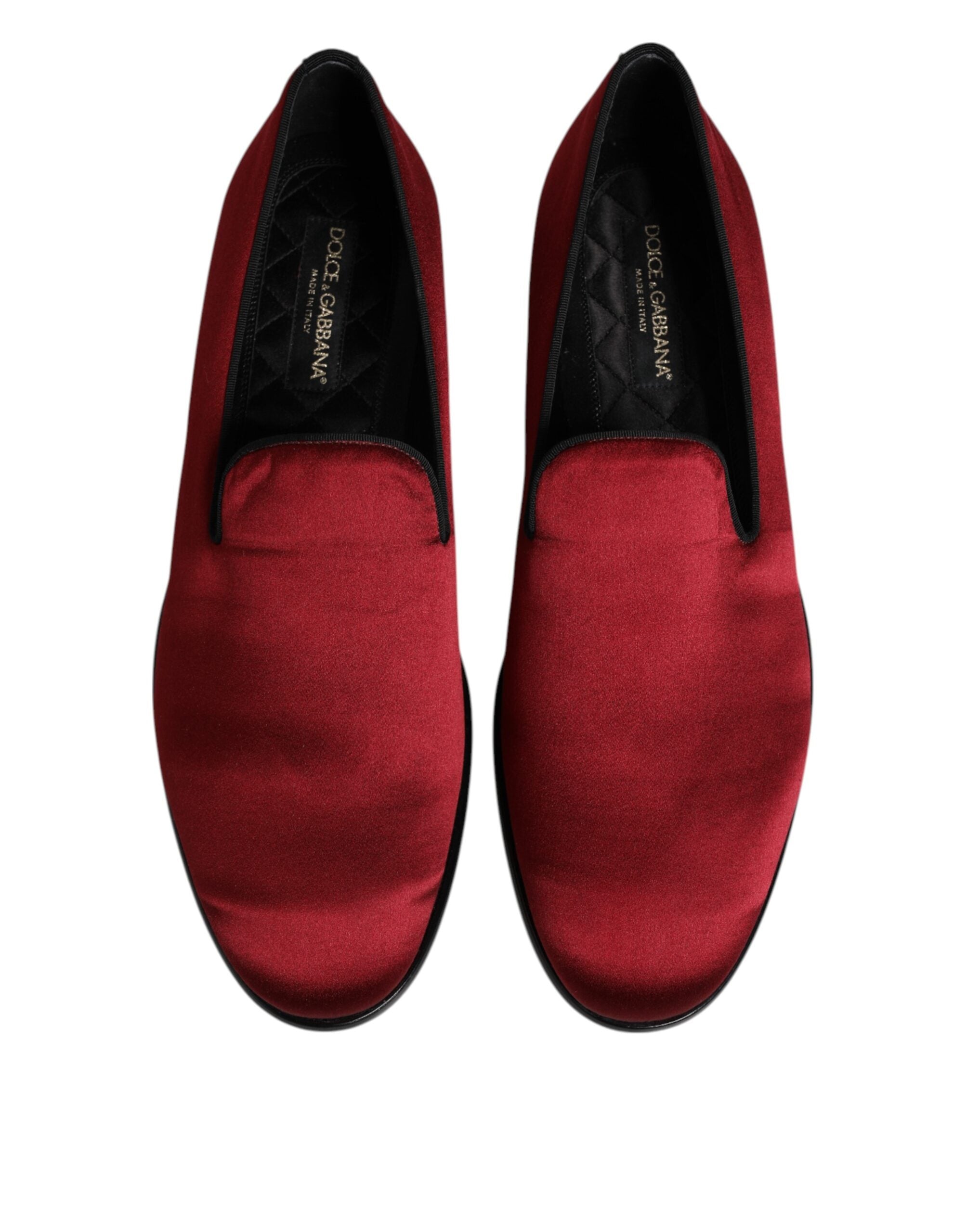 Mocassins à enfiler en velours rouge Dolce &amp; Gabbana Chaussures habillées