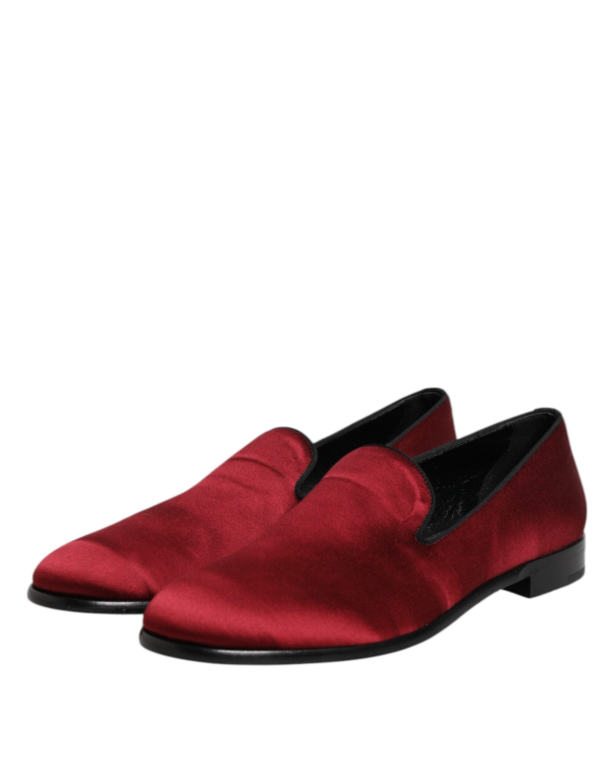 Mocassins à enfiler en velours rouge Dolce &amp; Gabbana Chaussures habillées