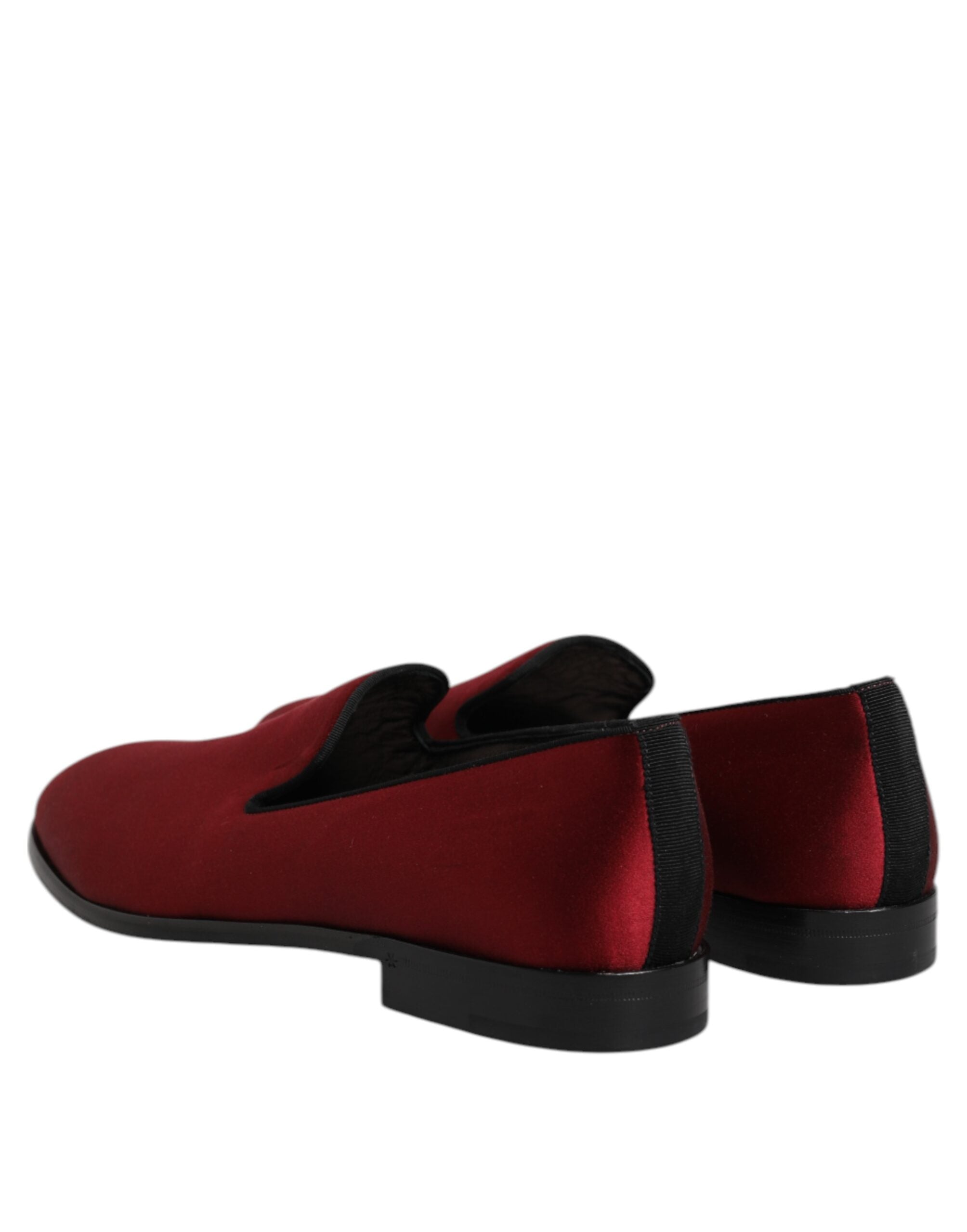 Mocassins à enfiler en velours rouge Dolce &amp; Gabbana Chaussures habillées