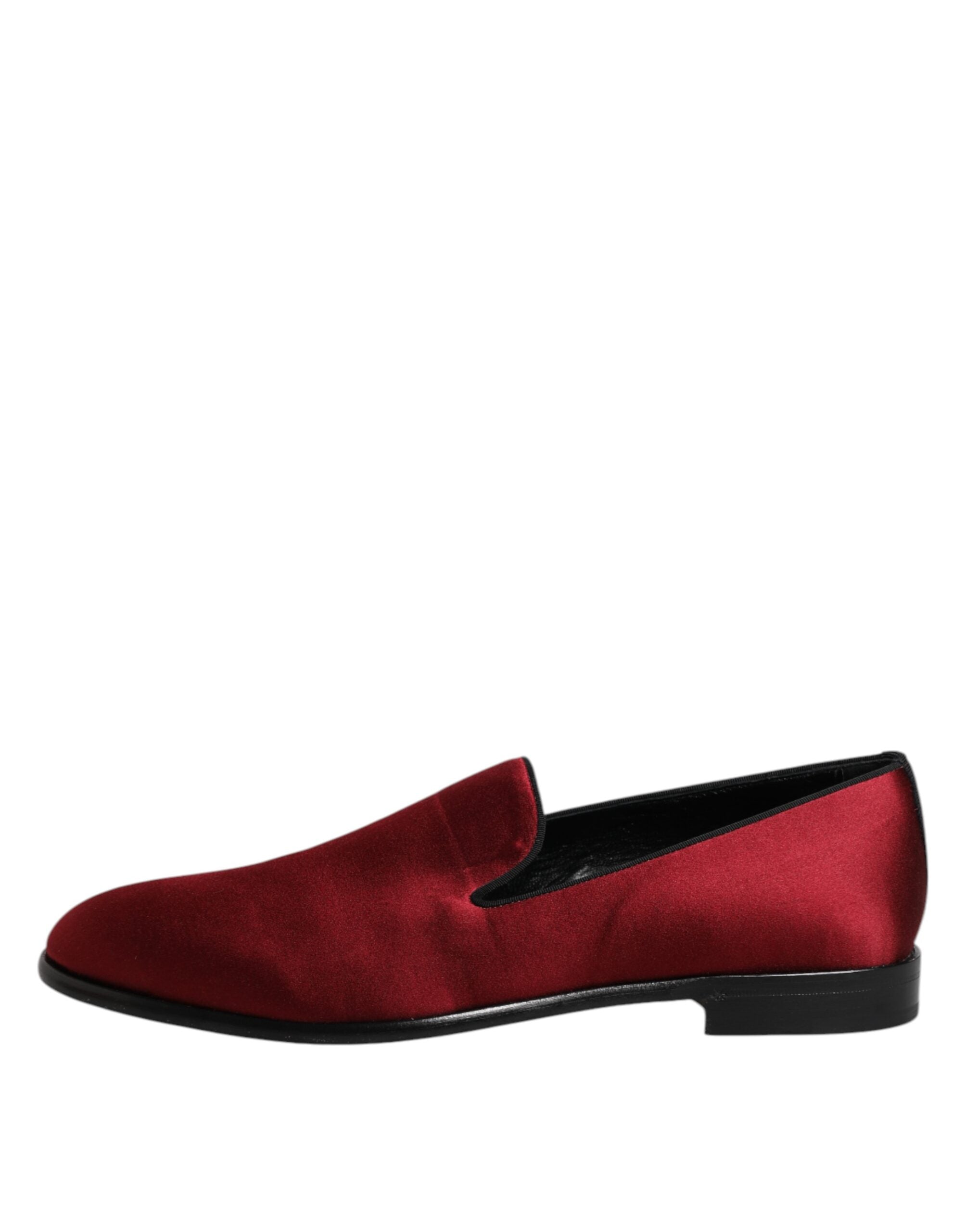 Mocassins à enfiler en velours rouge Dolce &amp; Gabbana Chaussures habillées