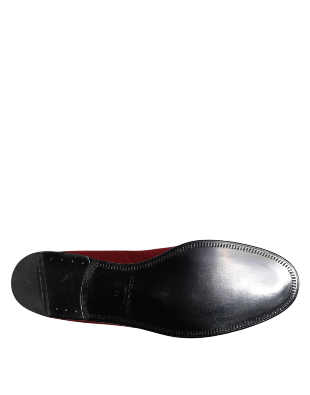 Mocassins à enfiler en velours rouge Dolce &amp; Gabbana Chaussures habillées