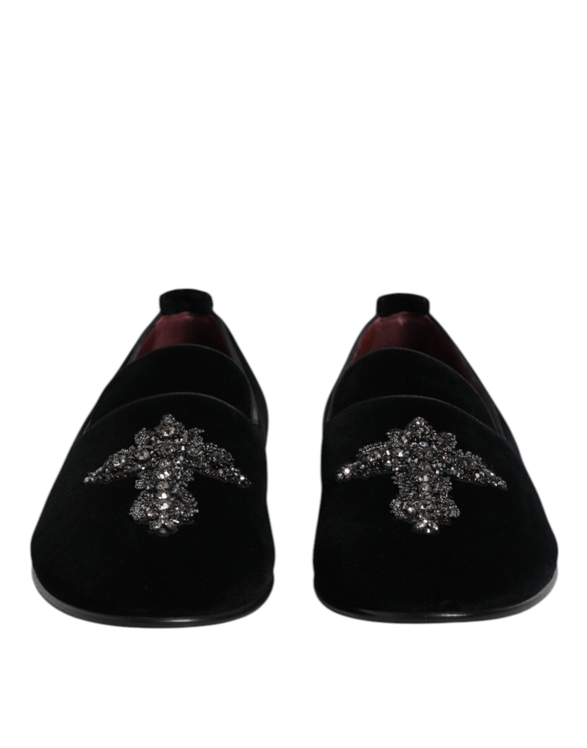 Mocassins à enfiler Dolce &amp; Gabbana en velours noir orné