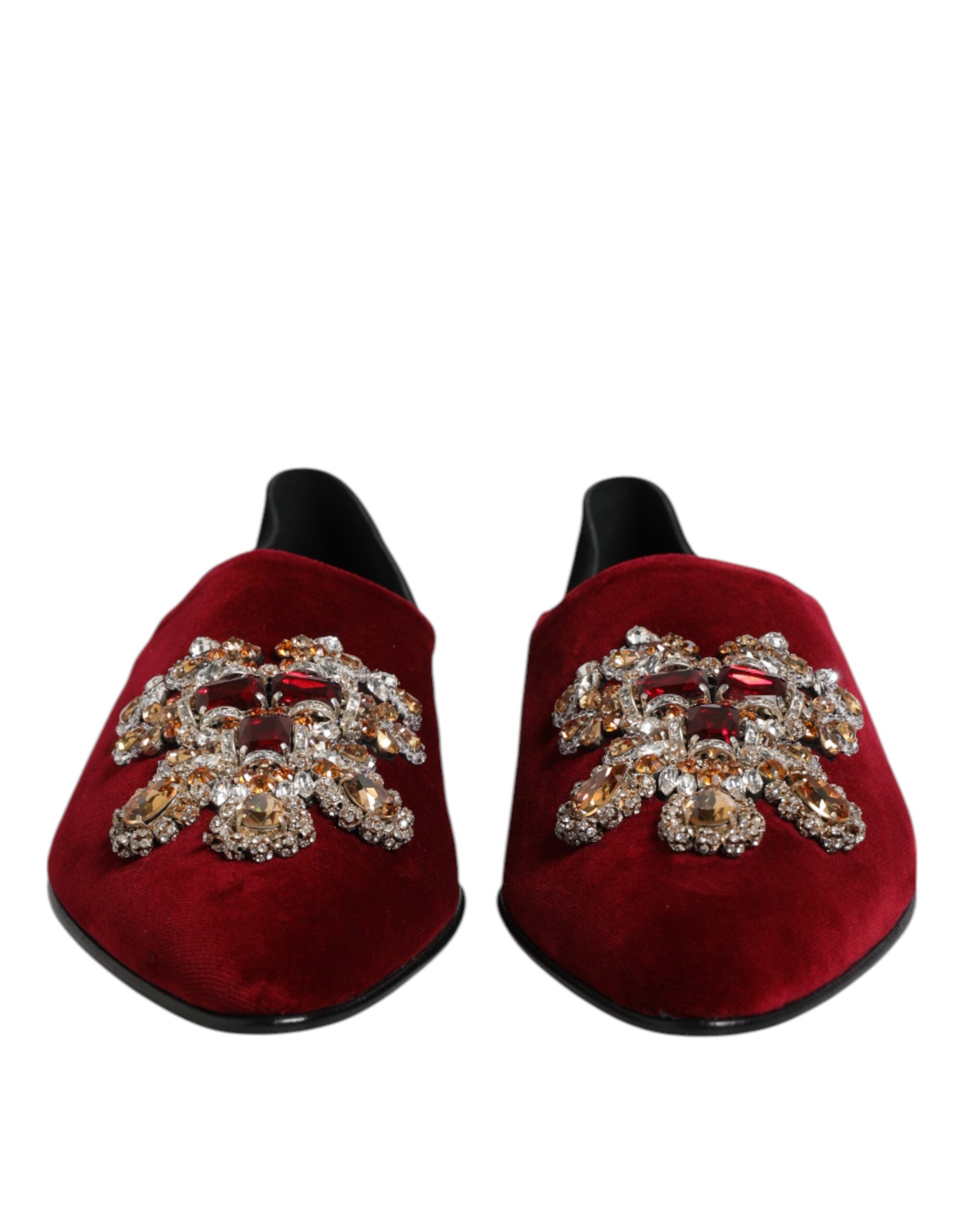 Chaussures à enfiler Dolce &amp; Gabbana en velours noir et rouge