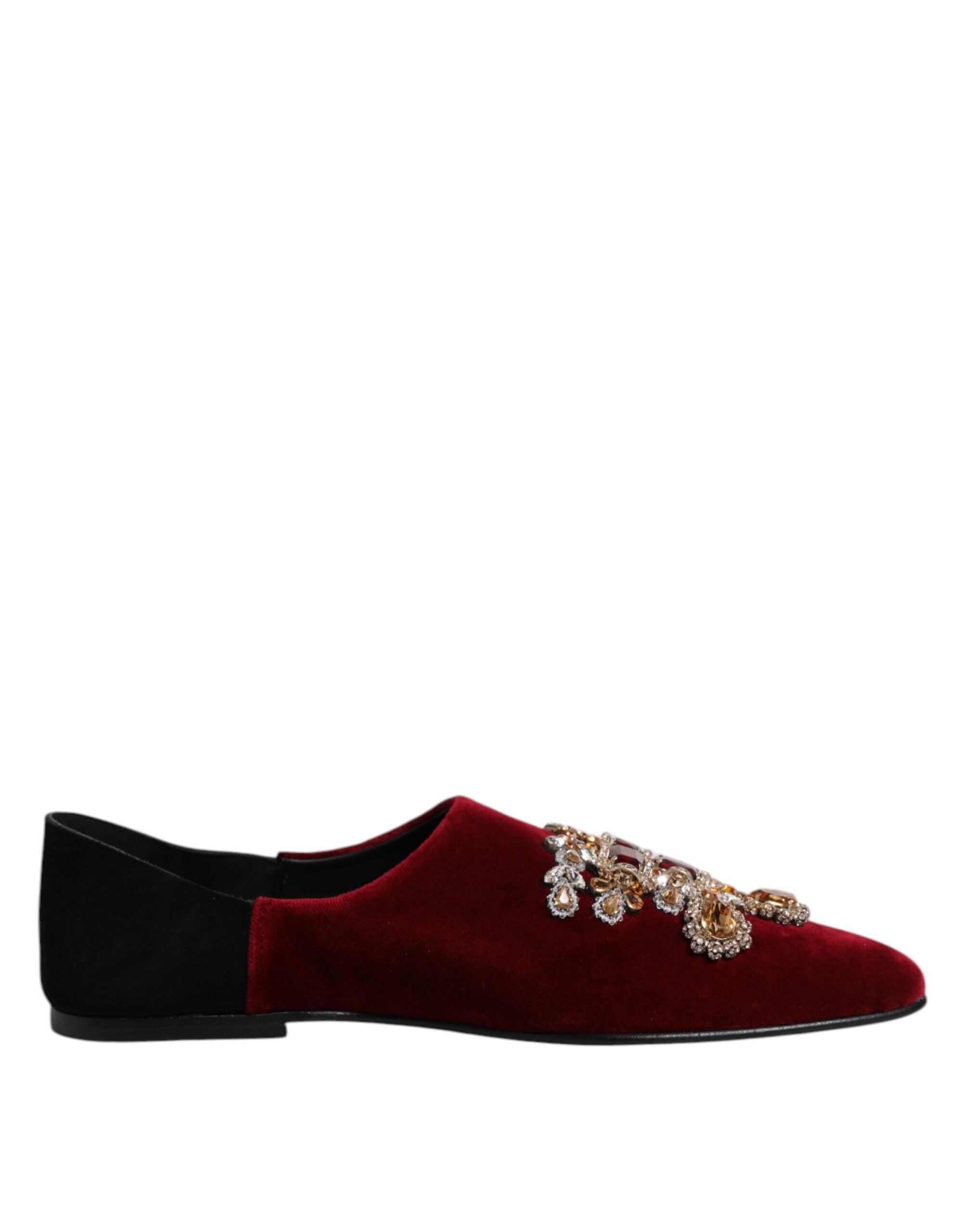 Chaussures à enfiler Dolce &amp; Gabbana en velours noir et rouge