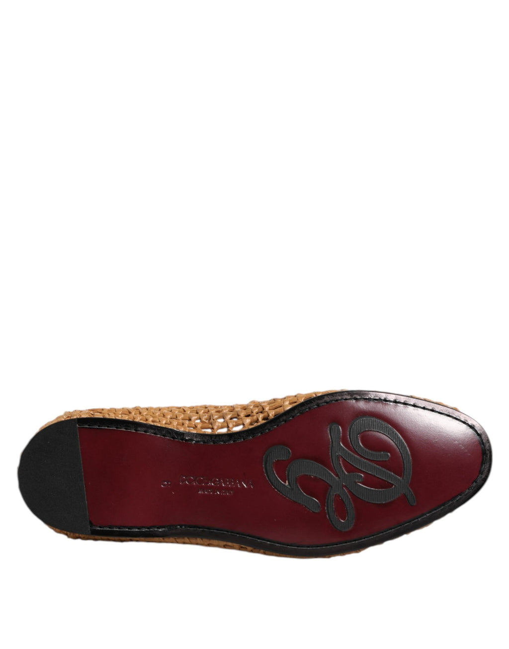 Dolce &amp; Gabbana – Slipper aus gewebtem Raffiabast in Braun