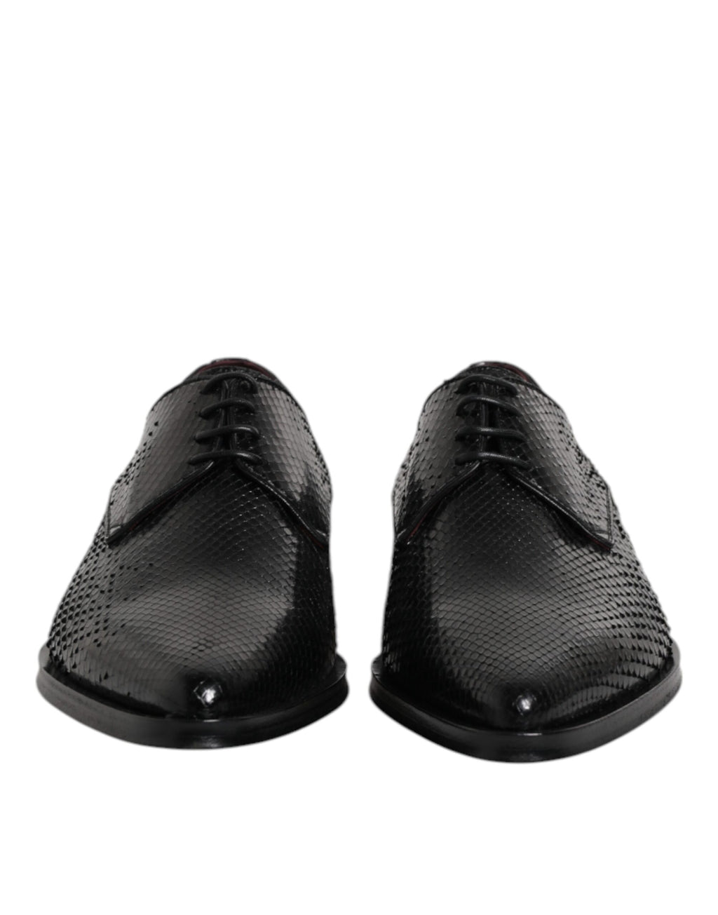 Chaussures Derby à lacets en cuir noir Dolce &amp; Gabbana pour homme