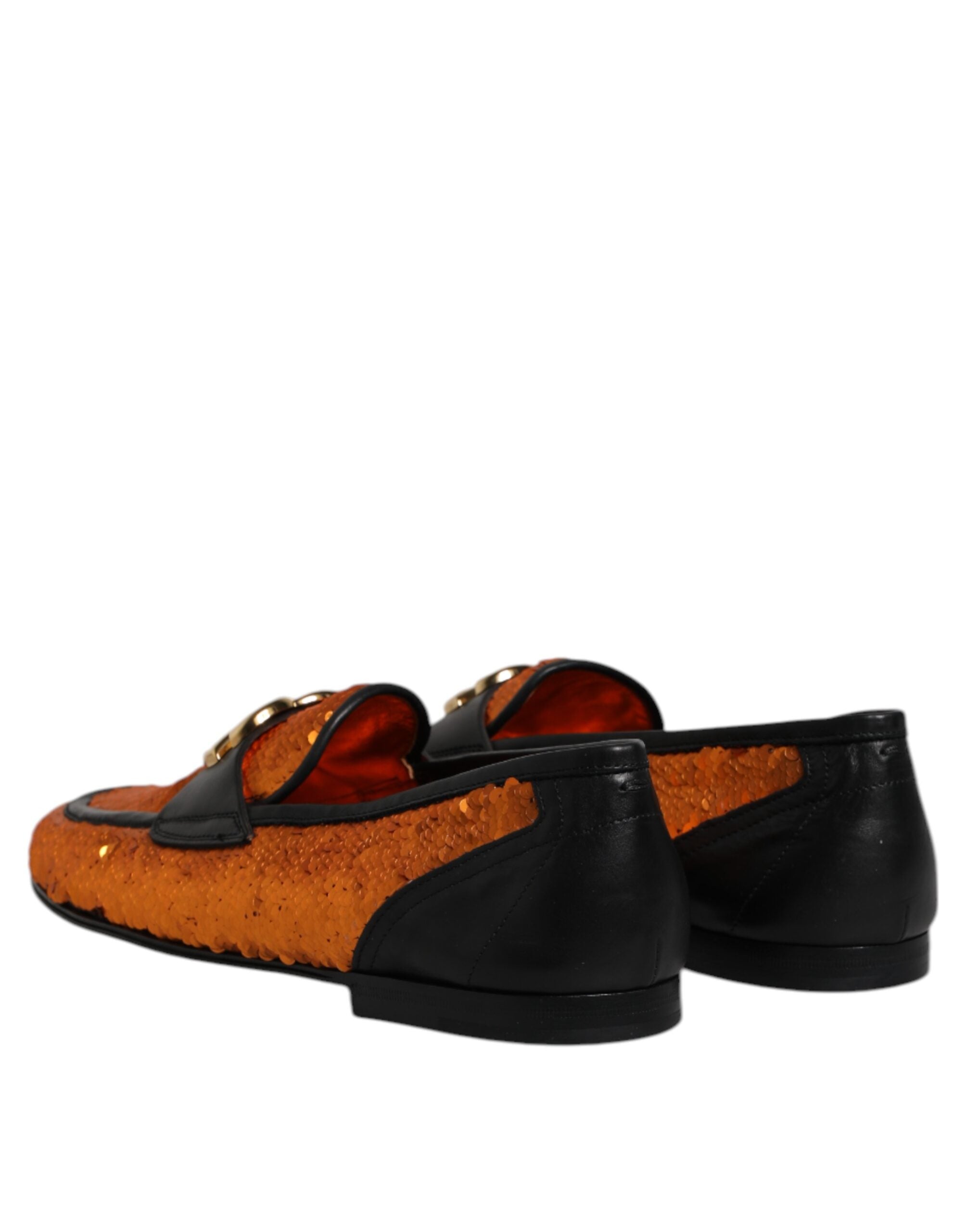 Mocassins Dolce &amp; Gabbana orange à paillettes pour homme