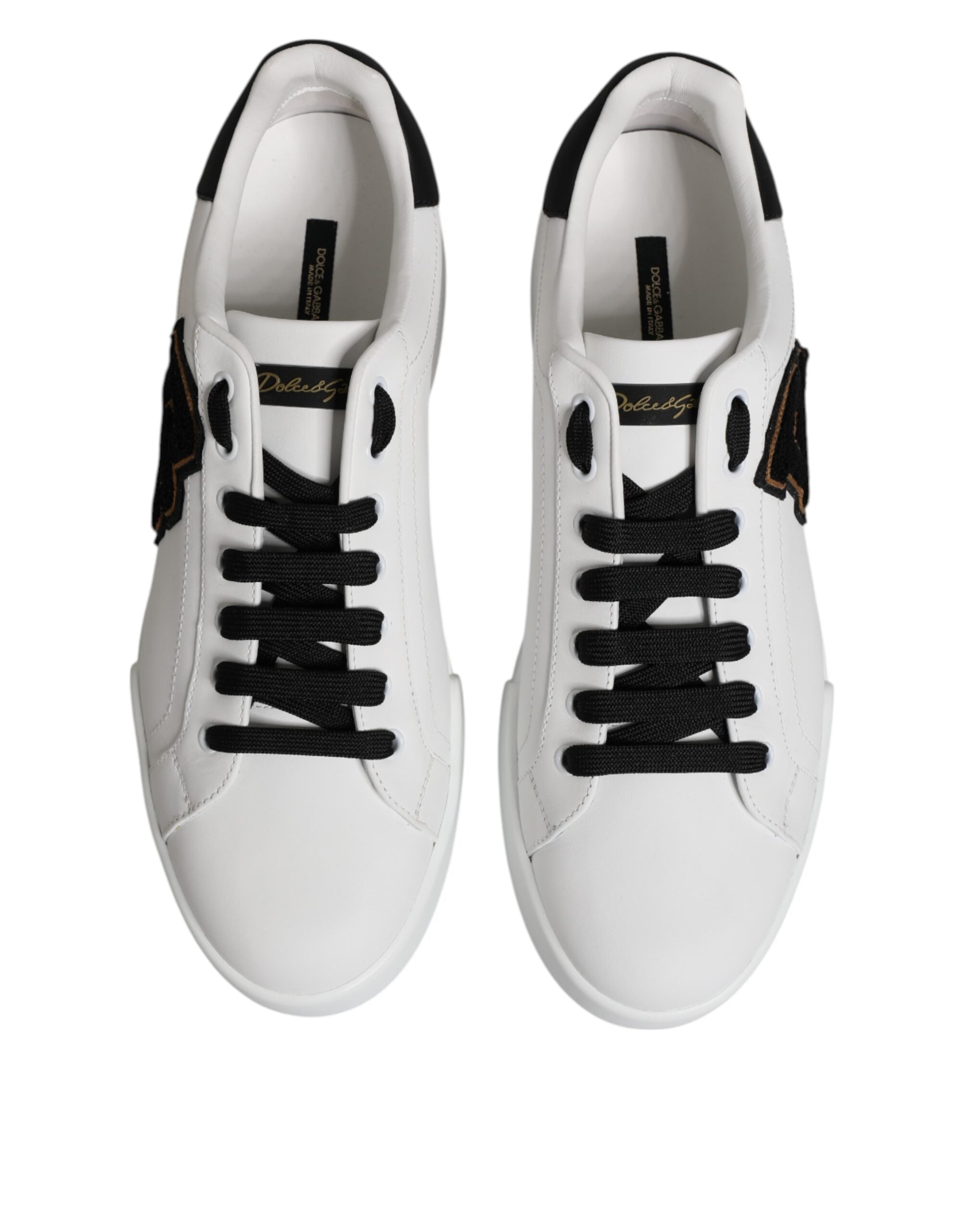 Baskets basses blanches Dolce &amp; Gabbana Portofino avec logo DG