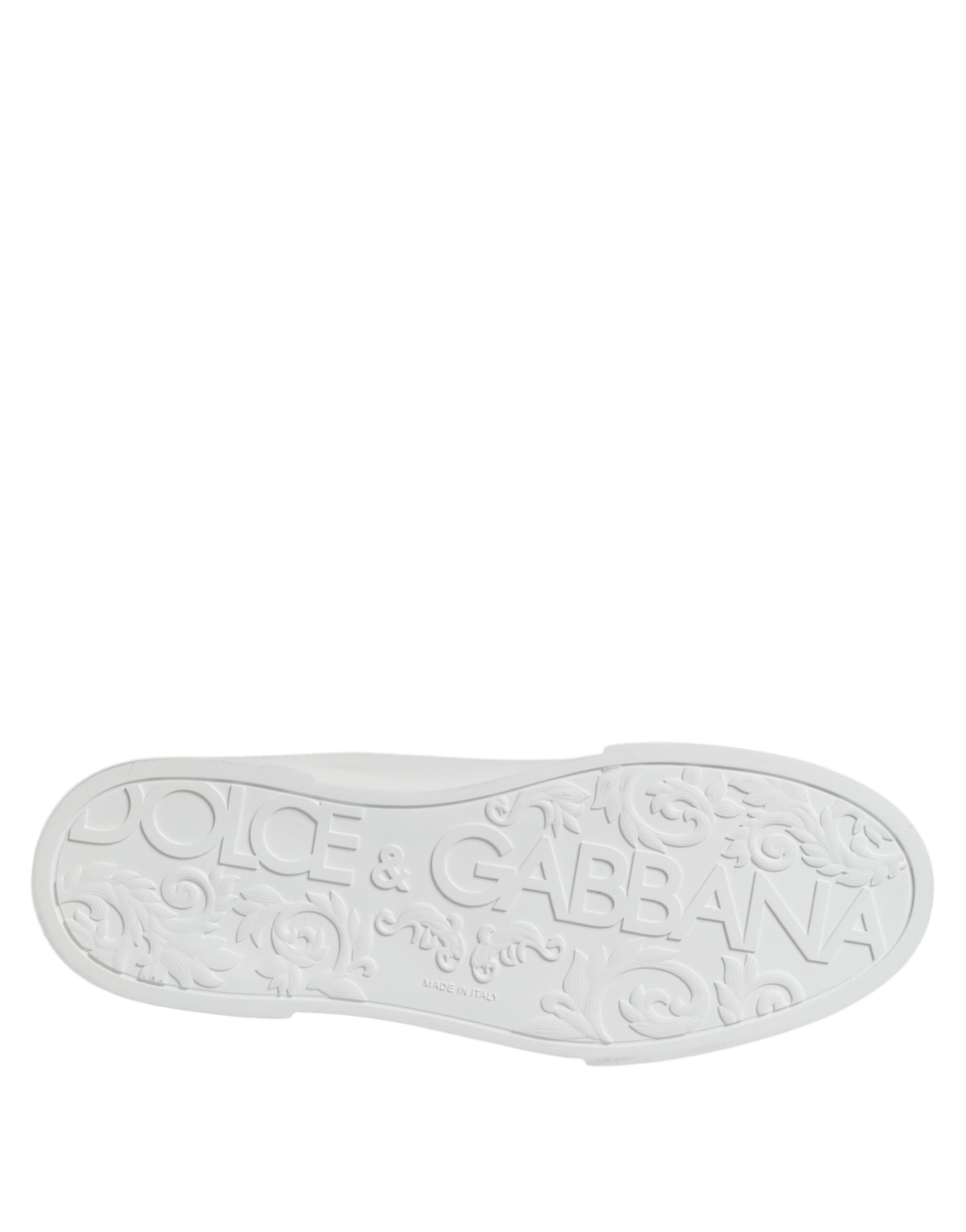 Baskets basses blanches Dolce &amp; Gabbana Portofino avec logo DG