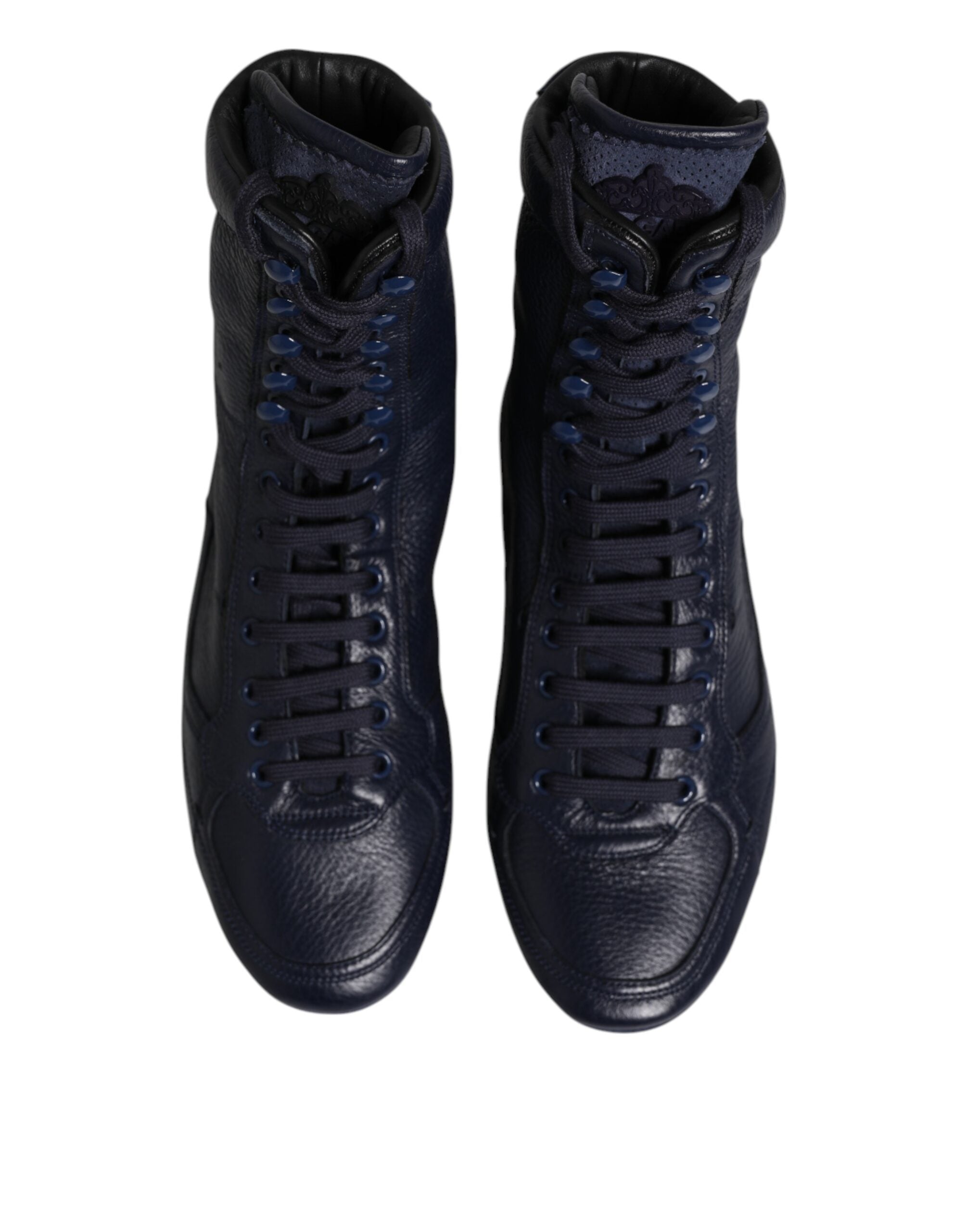 Baskets montantes Dolce &amp; Gabbana KING en cuir bleu foncé