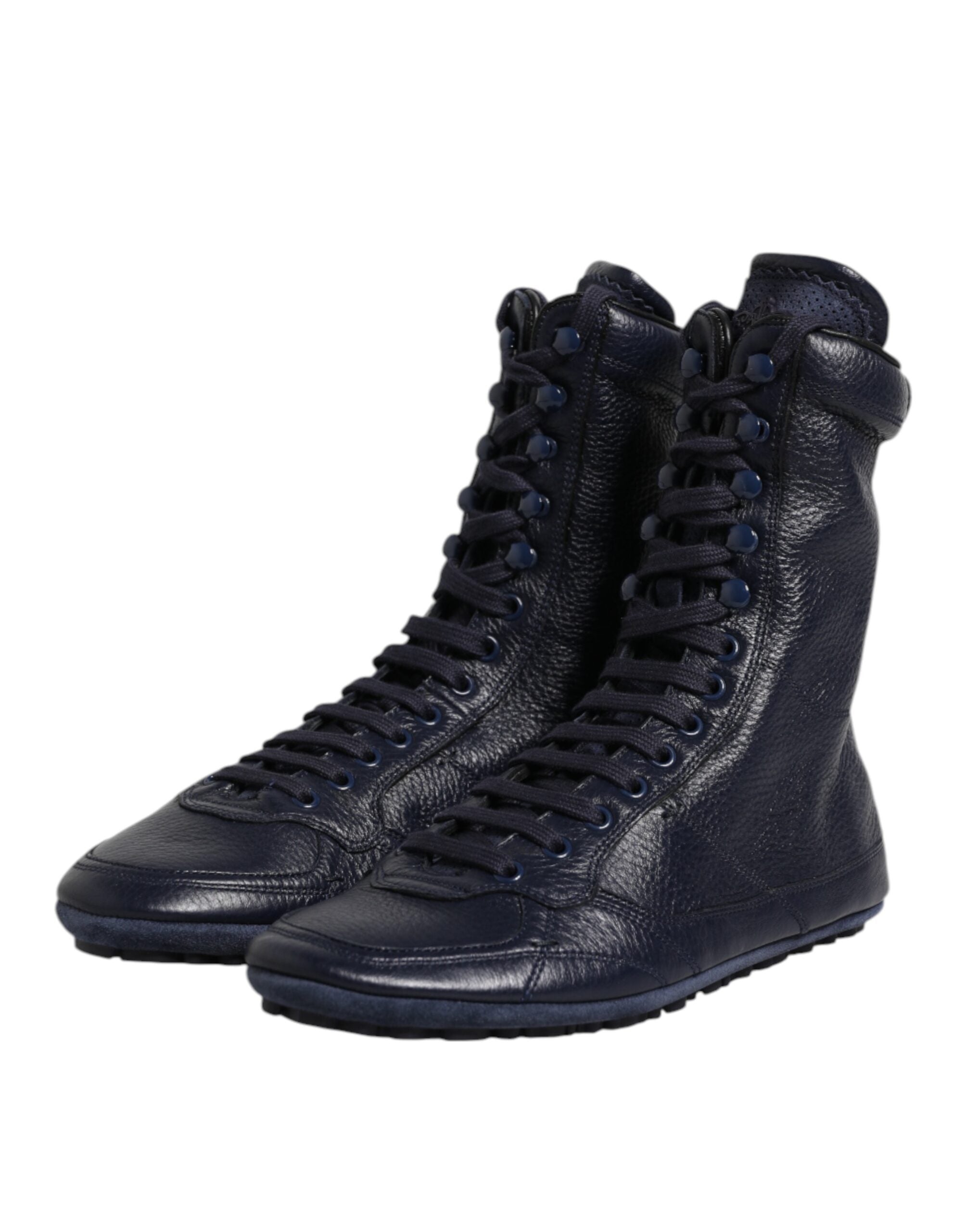 Baskets montantes Dolce &amp; Gabbana KING en cuir bleu foncé