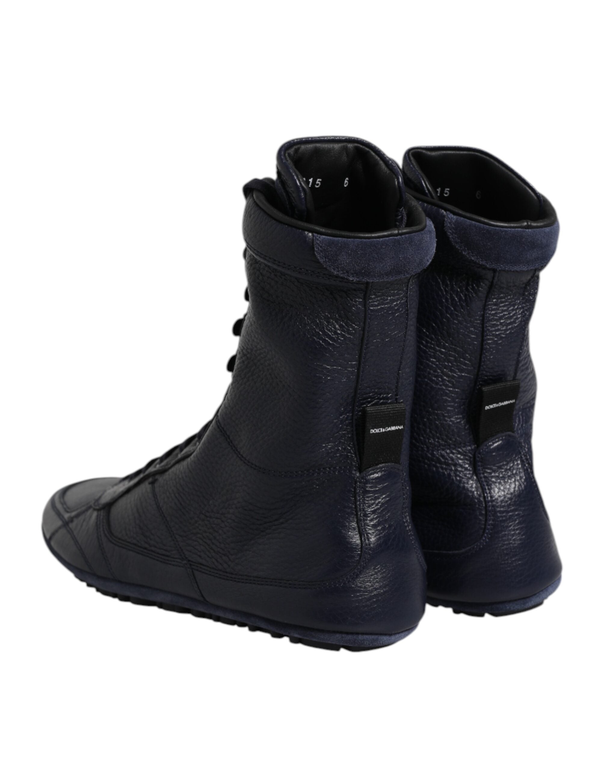 Baskets montantes Dolce &amp; Gabbana KING en cuir bleu foncé
