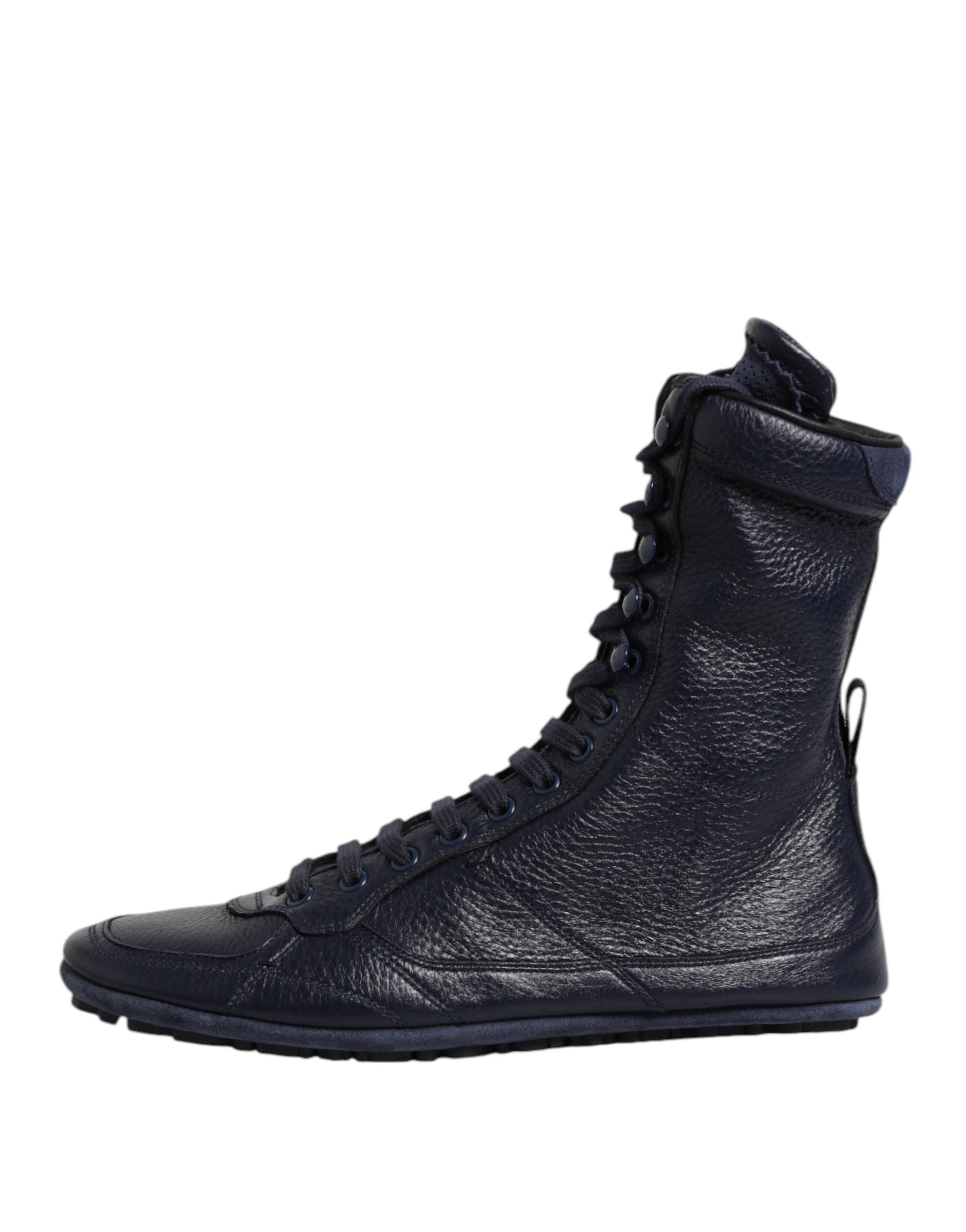Baskets montantes Dolce &amp; Gabbana KING en cuir bleu foncé