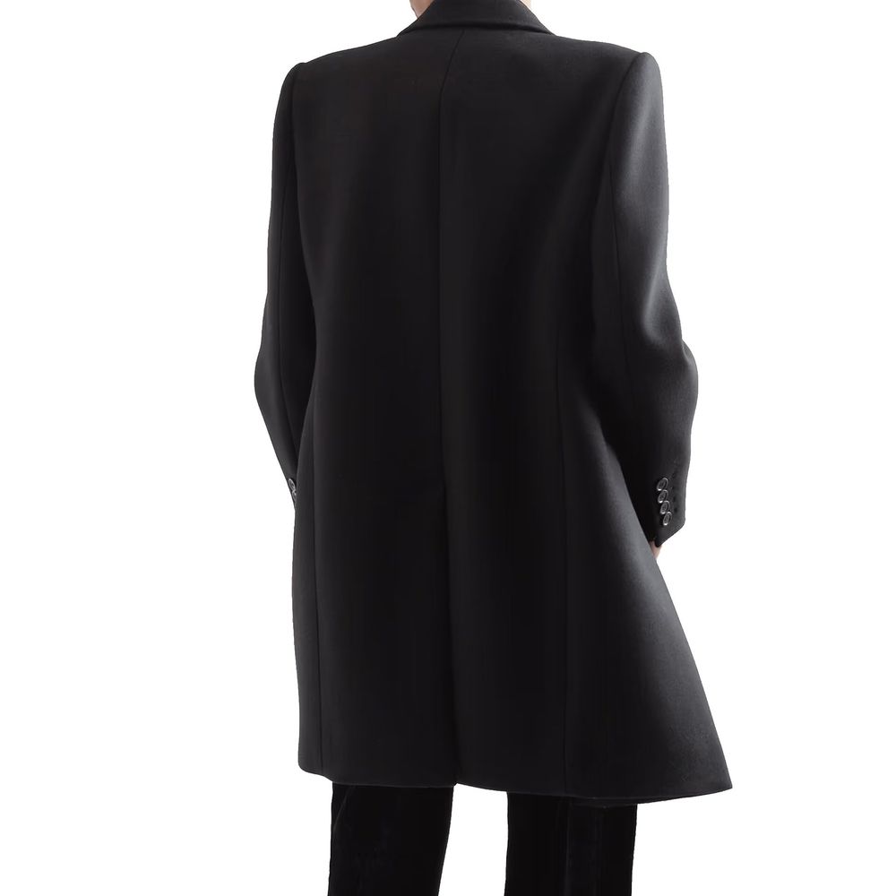 Manteau croisé en laine Saint Laurent