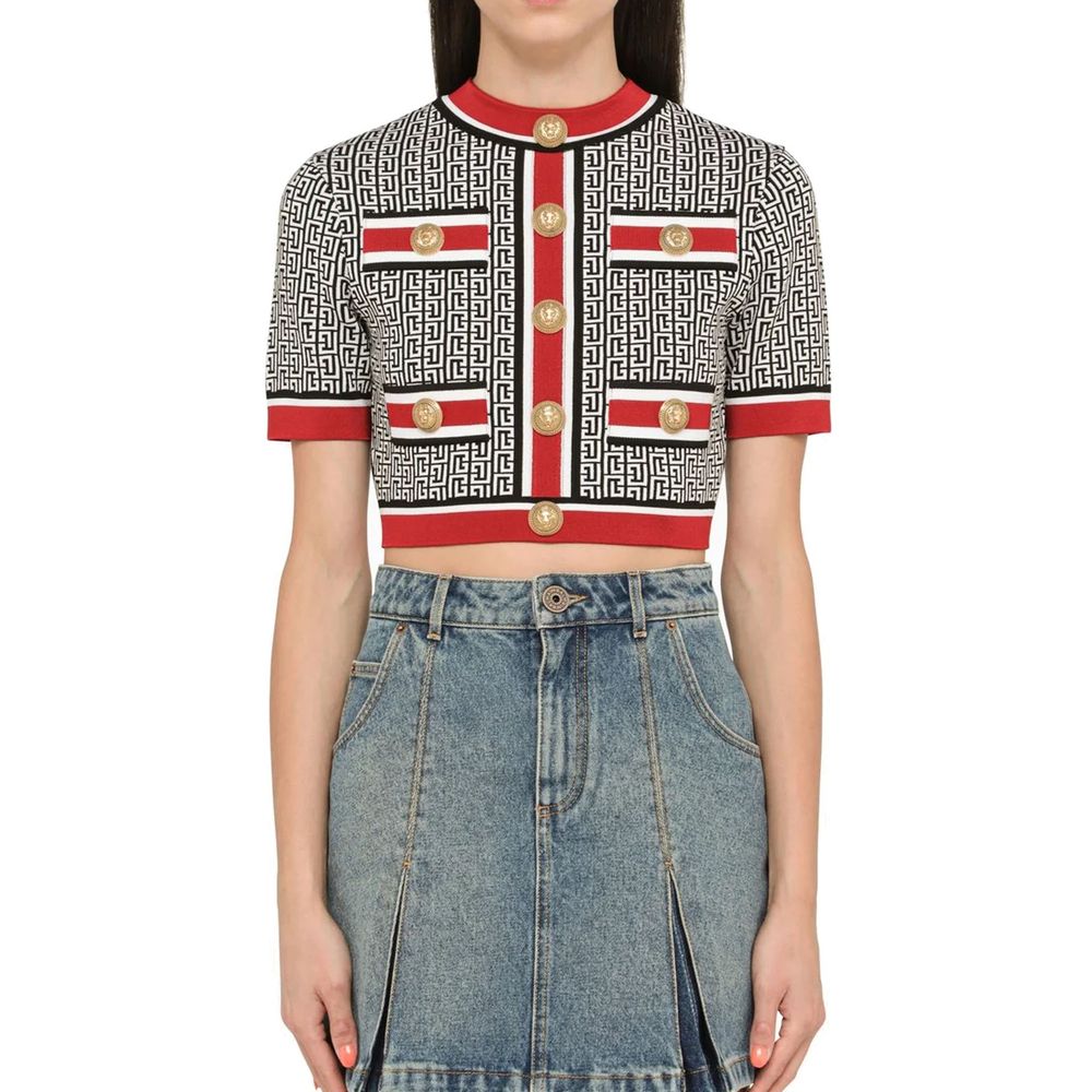 Haut court monogramme Balmain