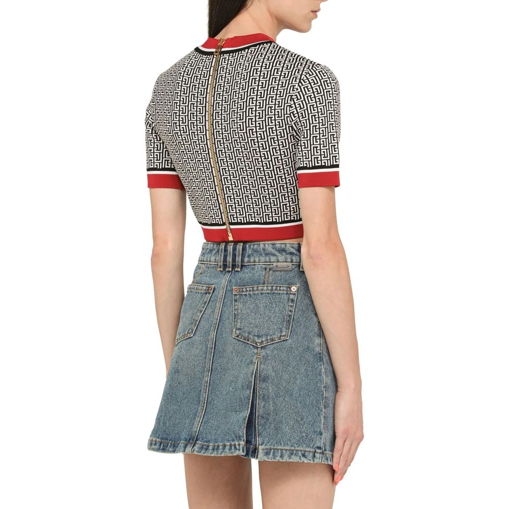 Haut court monogramme Balmain