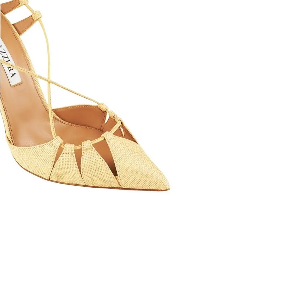 Aquazzura Aquazzurra Bellissima - Sandales à talons aiguilles en raphia tissé