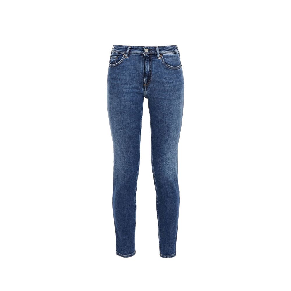 Acne Studios Blå Konst Climb Jeans aus mittelblauem Baumwolldenim