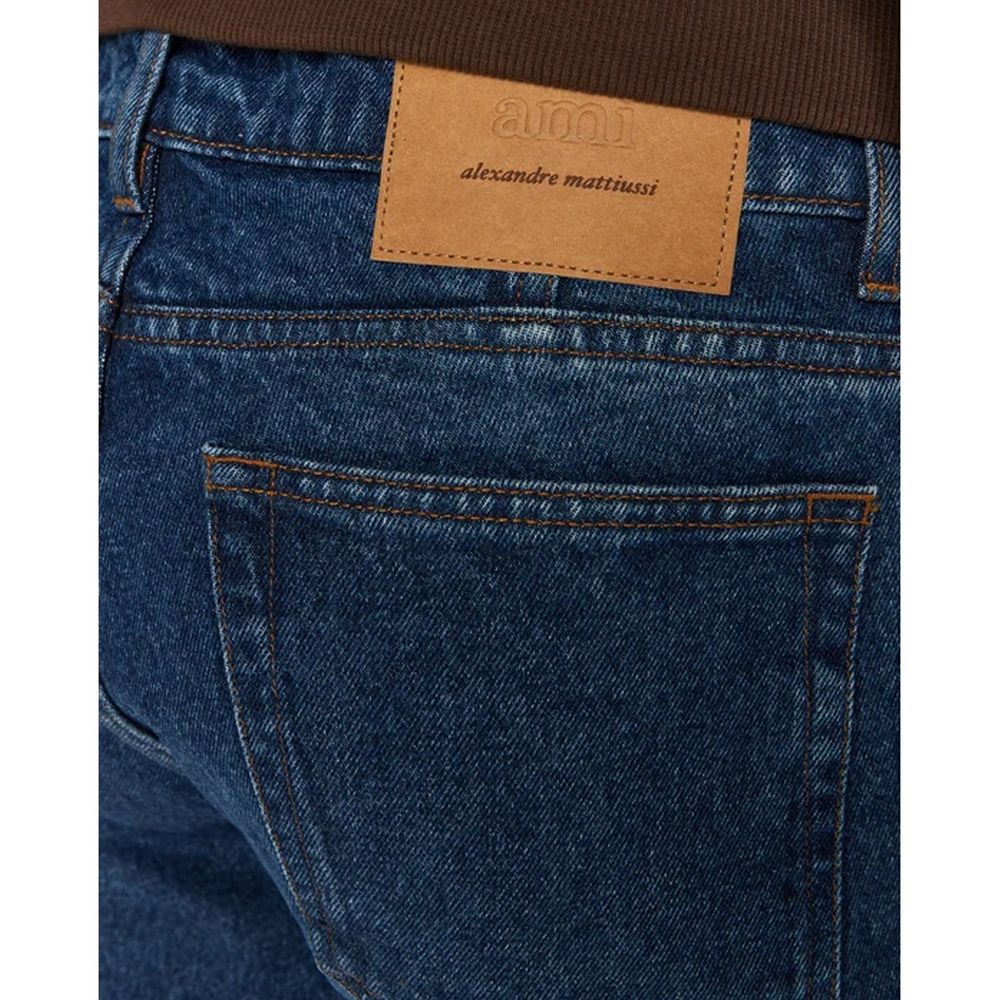 Jean en denim de coton Ami Paris