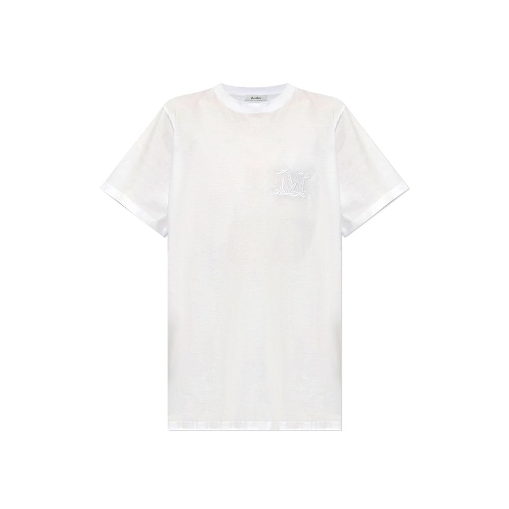 T-shirt en coton brodé avec logo Max Mara Mango