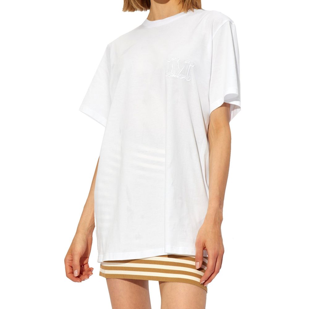 T-shirt en coton brodé avec logo Max Mara Mango