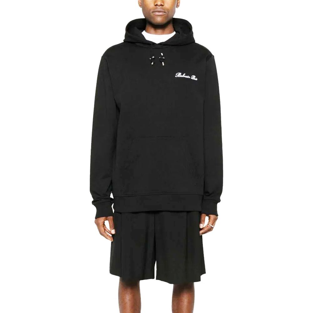 Sweat-shirt en coton avec logo Balmain