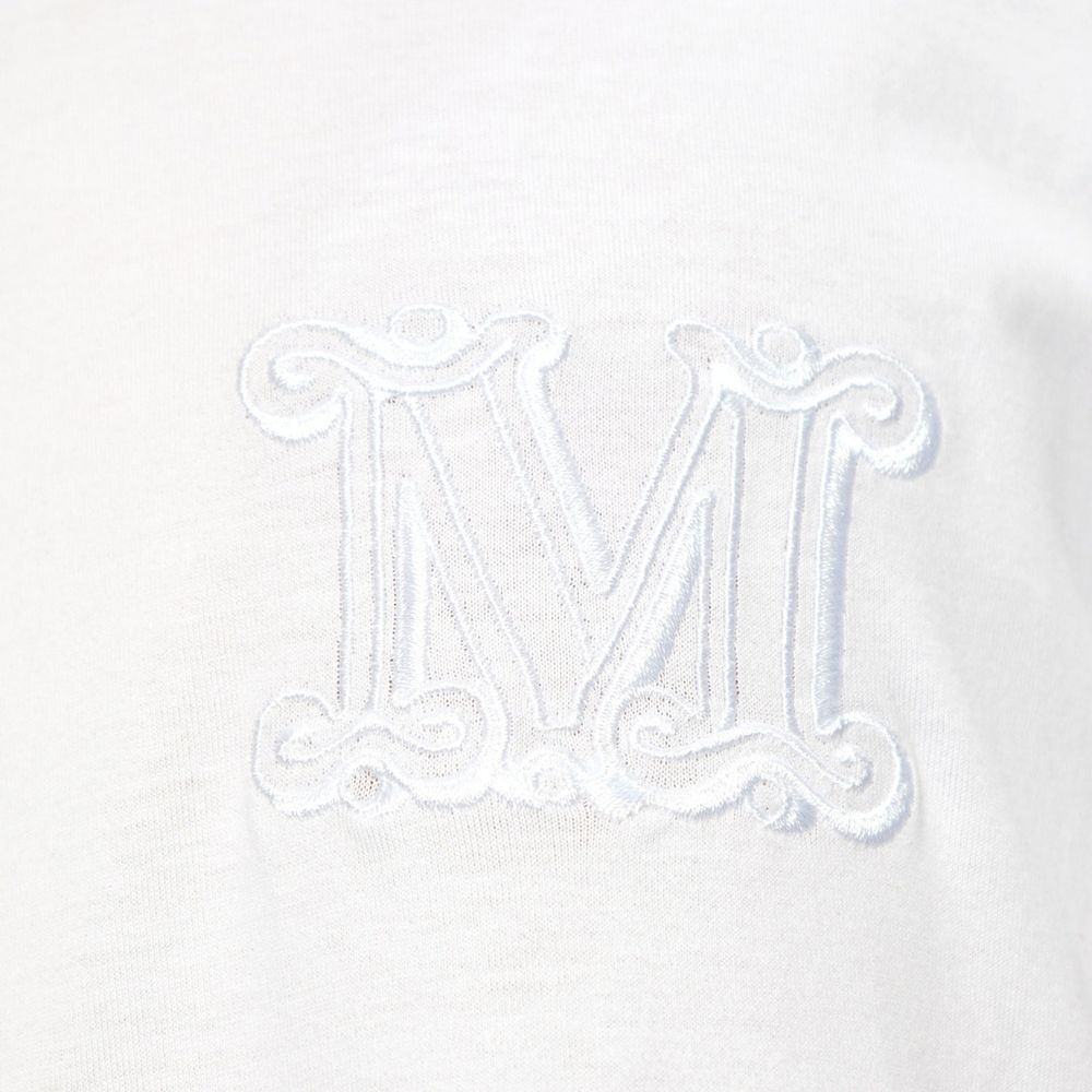 T-shirt en coton brodé avec logo Max Mara Mango