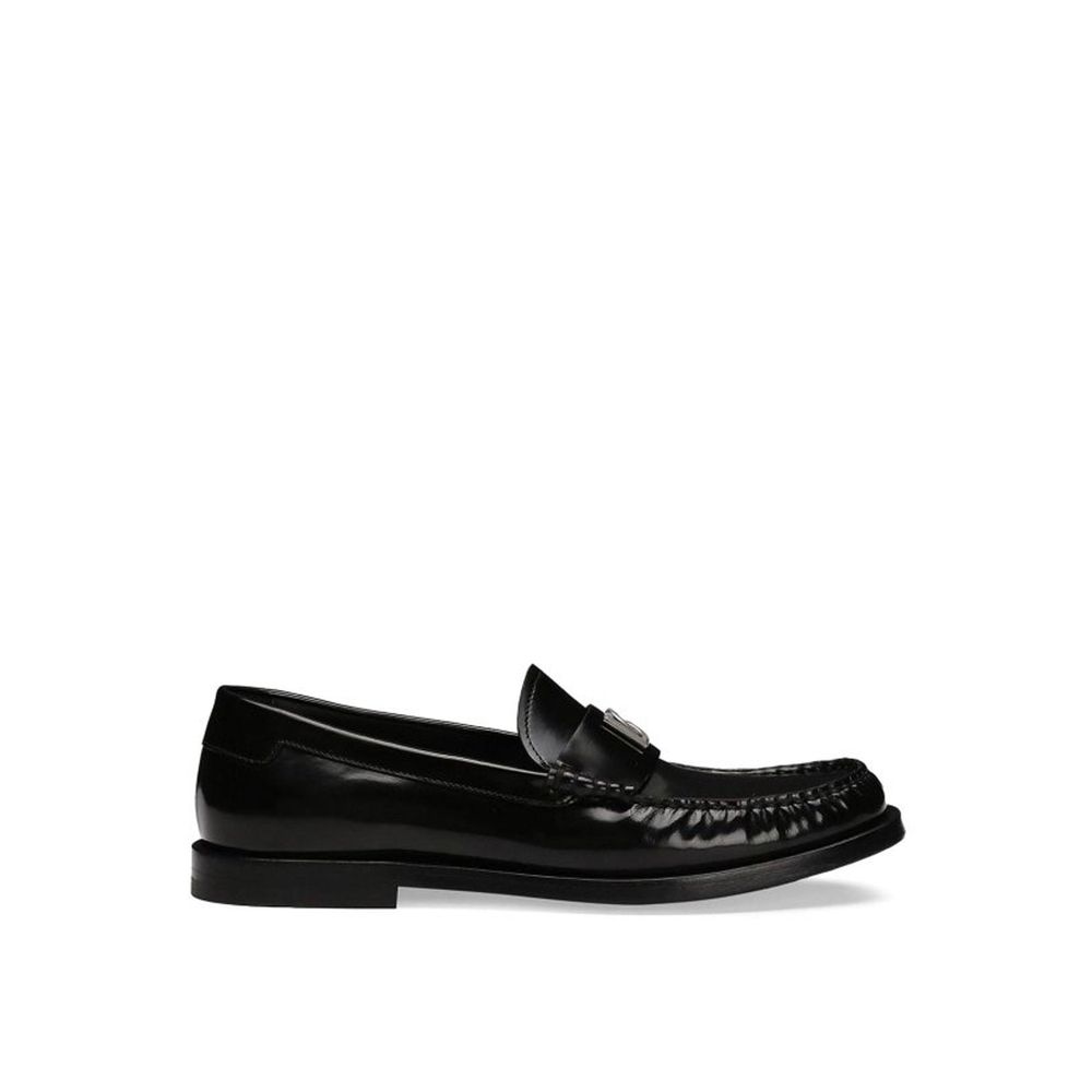 Mocassins en cuir à logo Dolce &amp; Gabbana