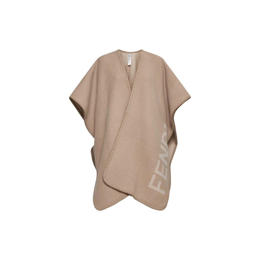 Poncho Fendi en laine et cachemire