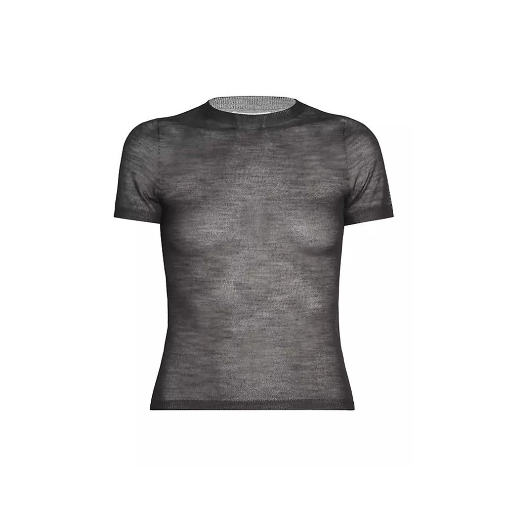 Acne Studios – Transparentes Strick-T-Shirt