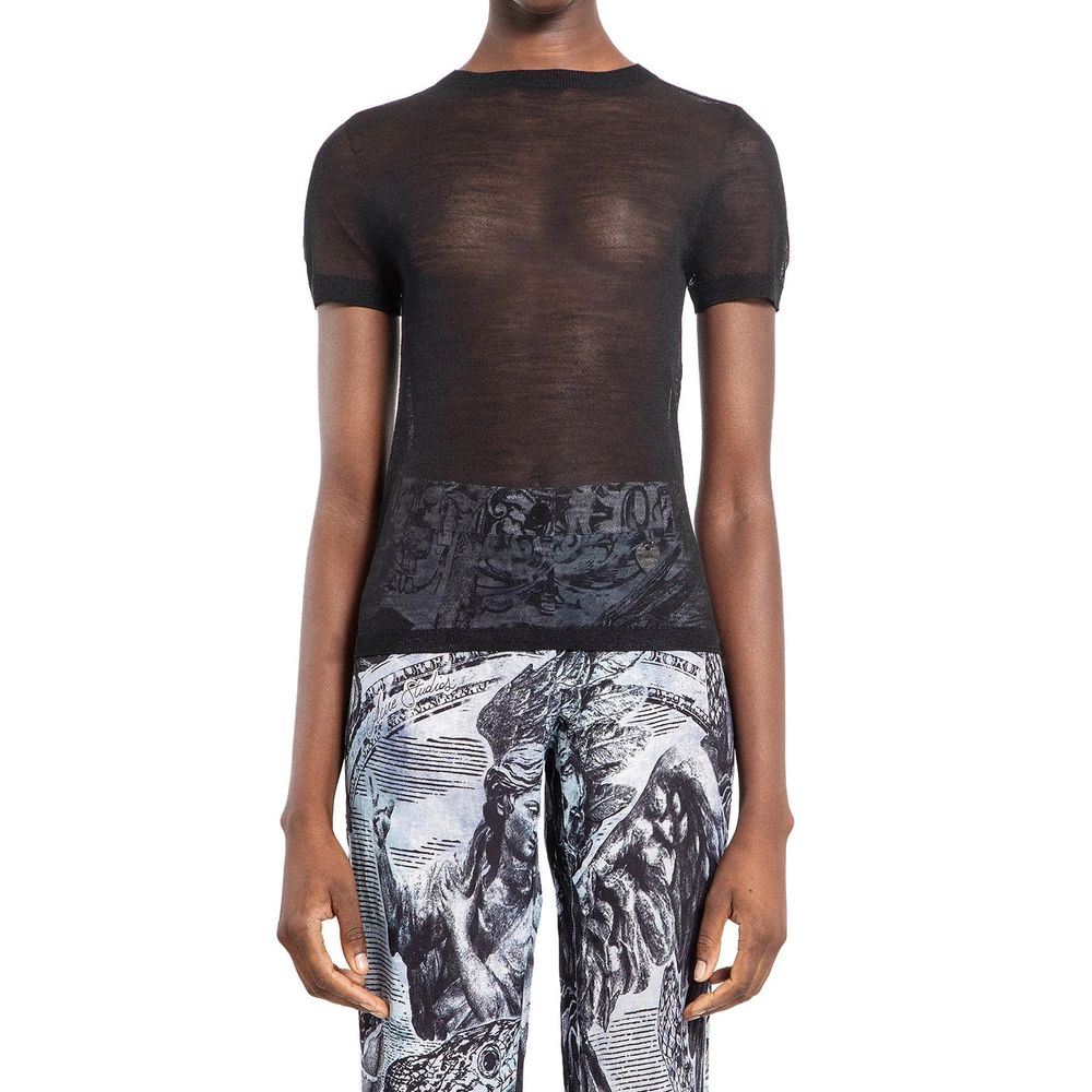 Acne Studios – Transparentes Strick-T-Shirt