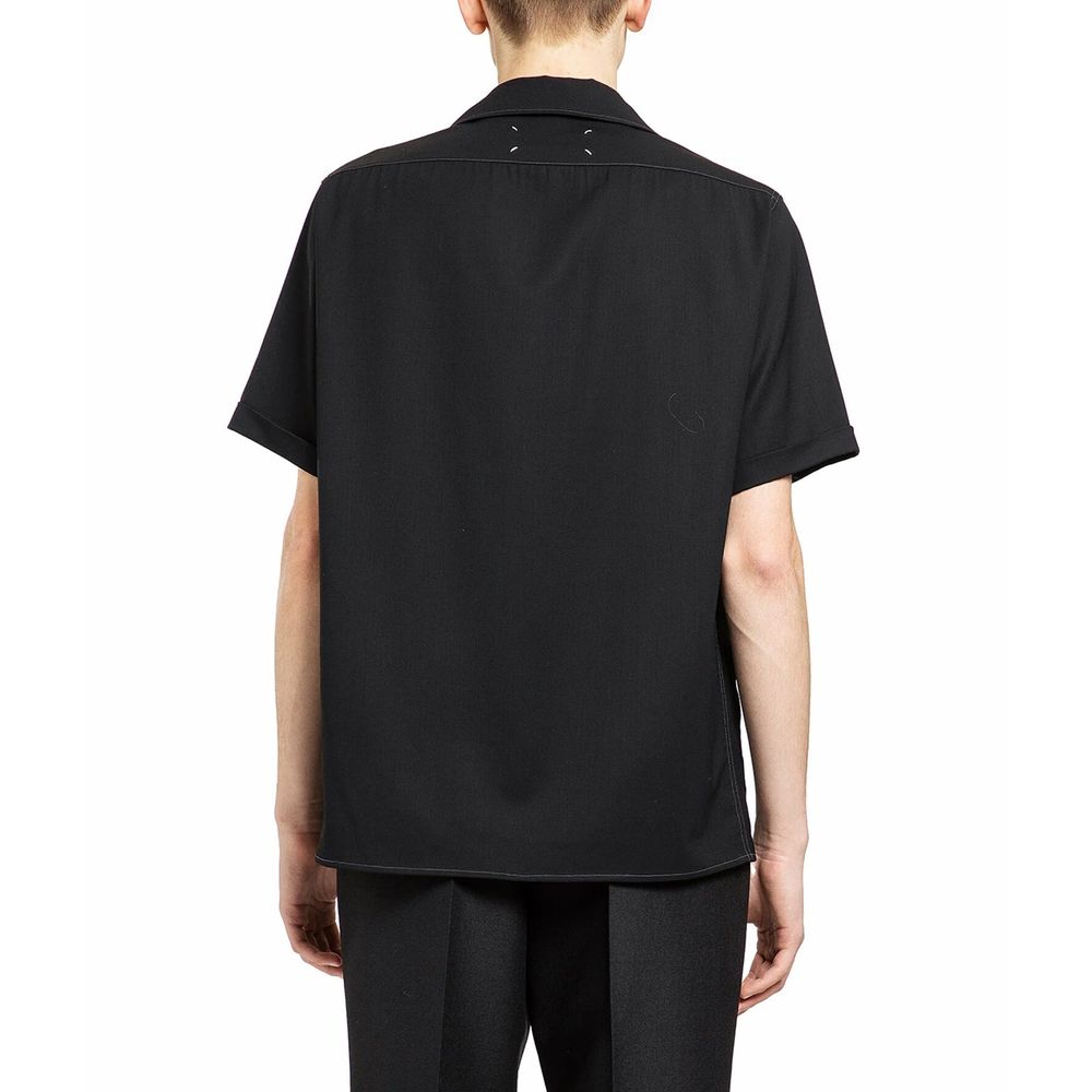 Chemise en laine à manches courtes Maison Margiela