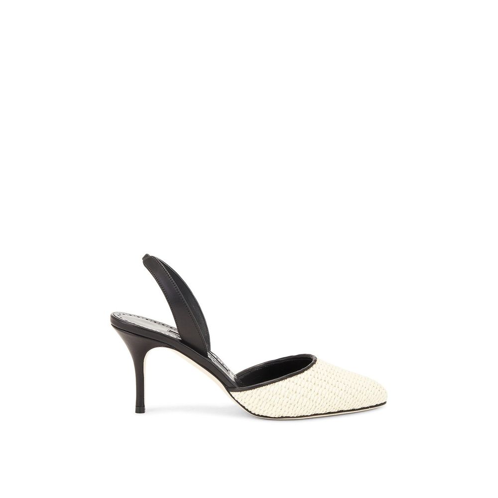 Manolo Blahnik Casam 70 Raffia-Pumps