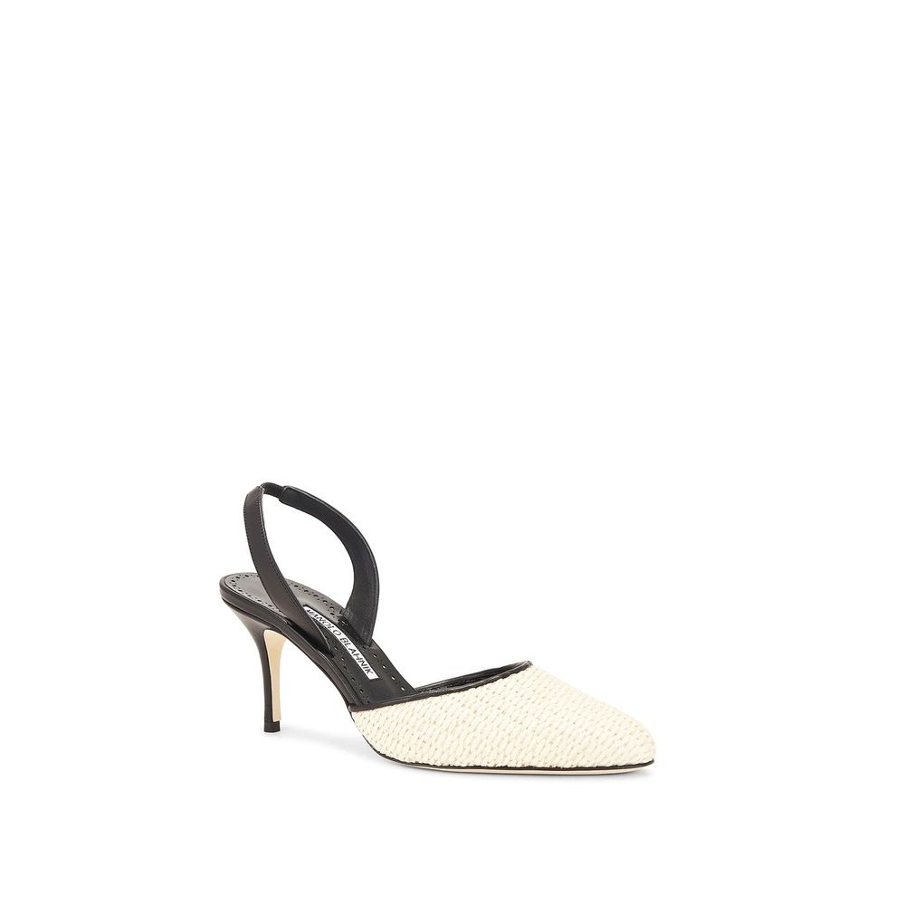 Manolo Blahnik Casam 70 Raffia-Pumps
