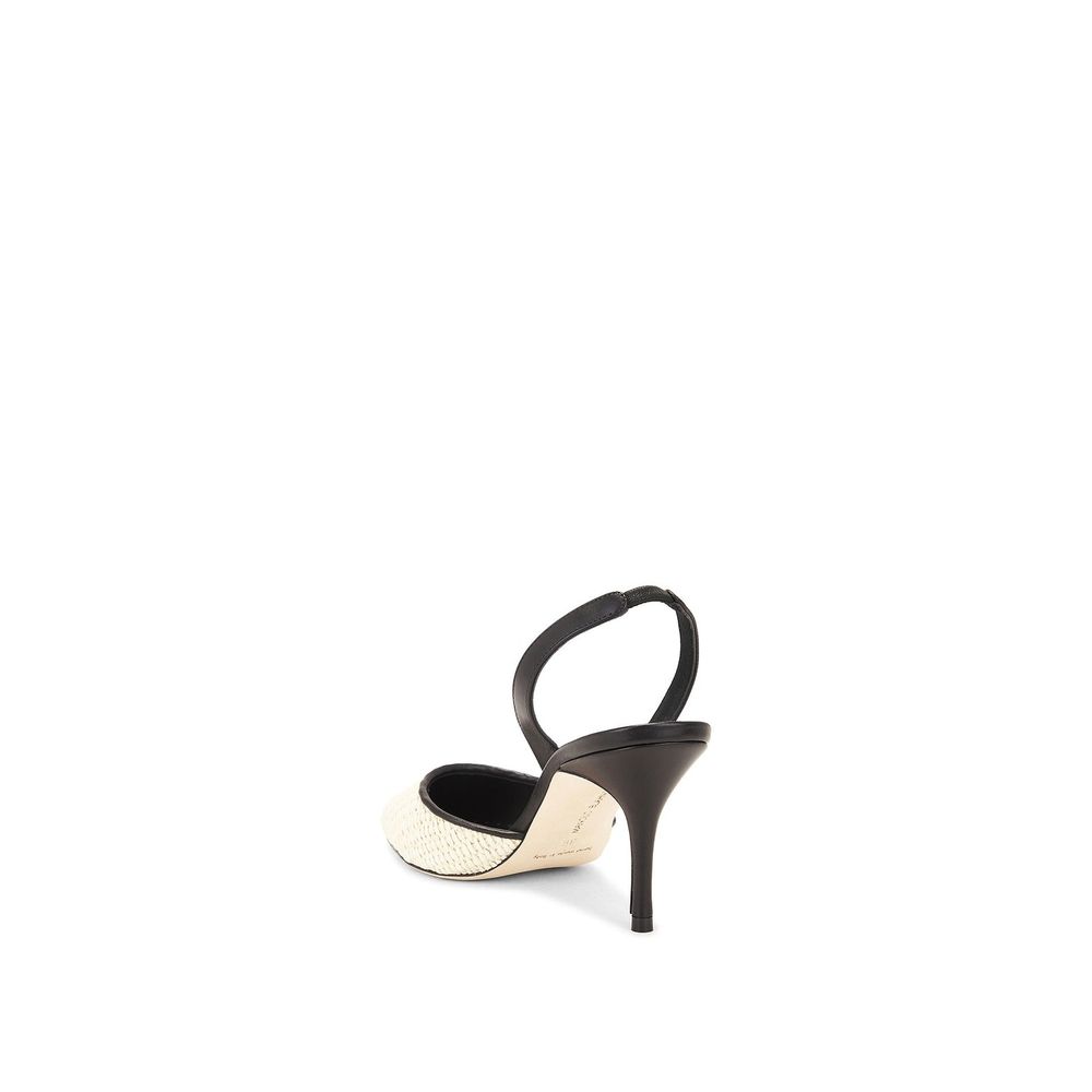 Manolo Blahnik Casam 70 Raffia-Pumps