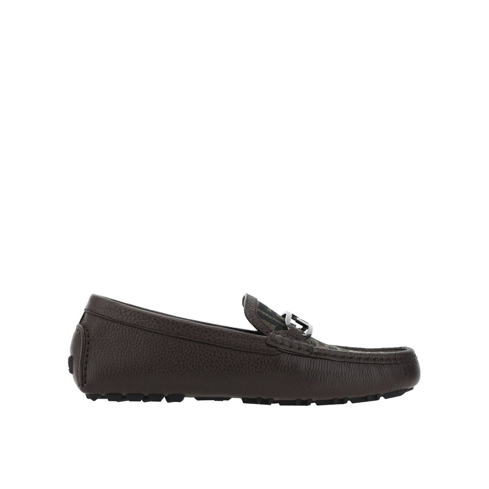 Mocassins en cuir monogramme Fendi