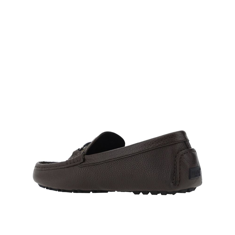 Mocassins en cuir monogramme Fendi