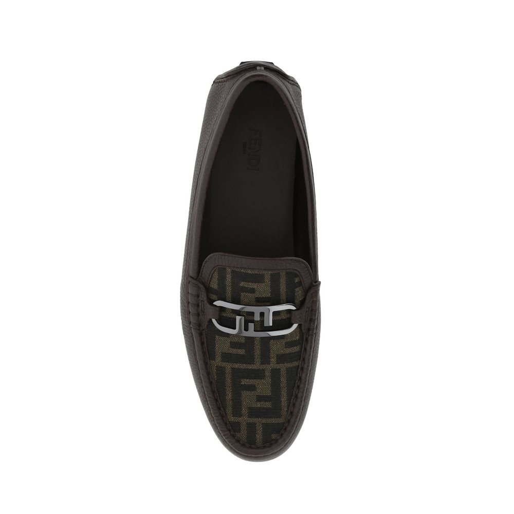 Mocassins en cuir monogramme Fendi