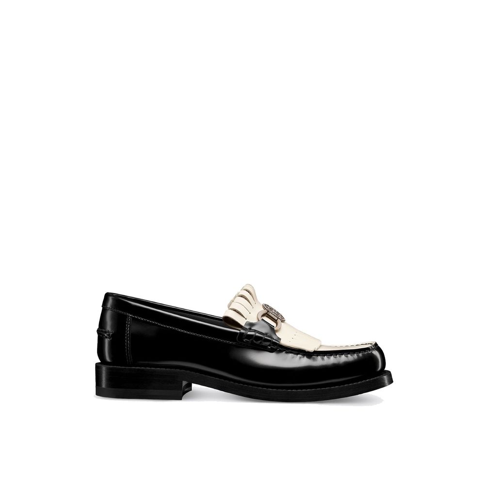 Mocassins en cuir avec emblème Dior