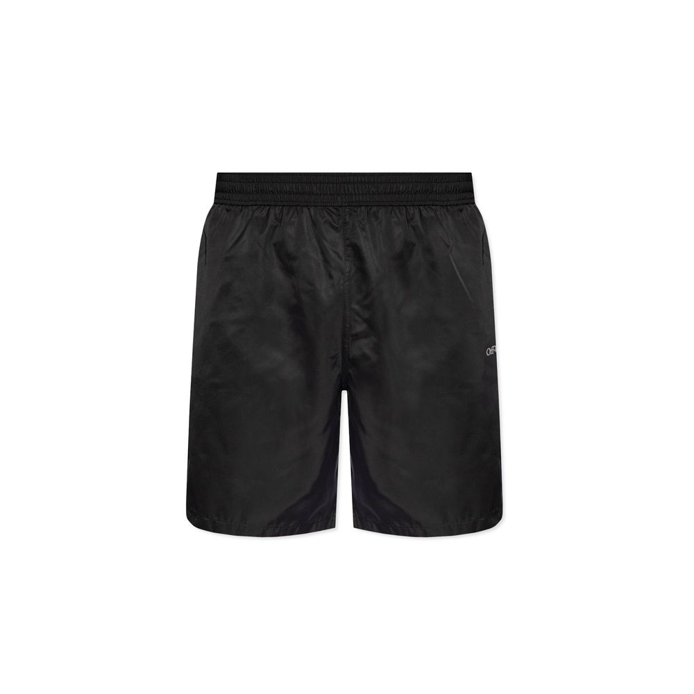 Short de bain blanc cassé