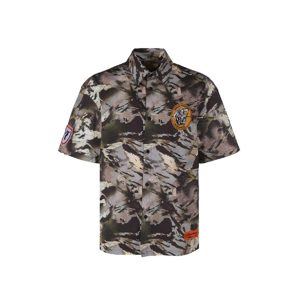 Chemise en popeline camouflage Heron Preston
