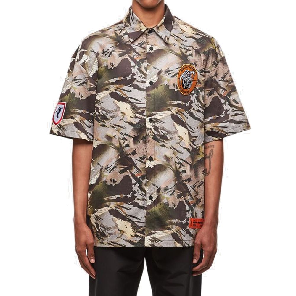 Chemise en popeline camouflage Heron Preston