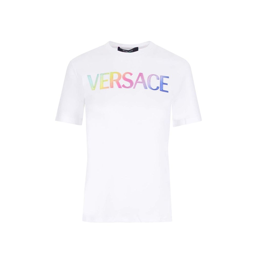 T-shirt en coton avec logo Versace