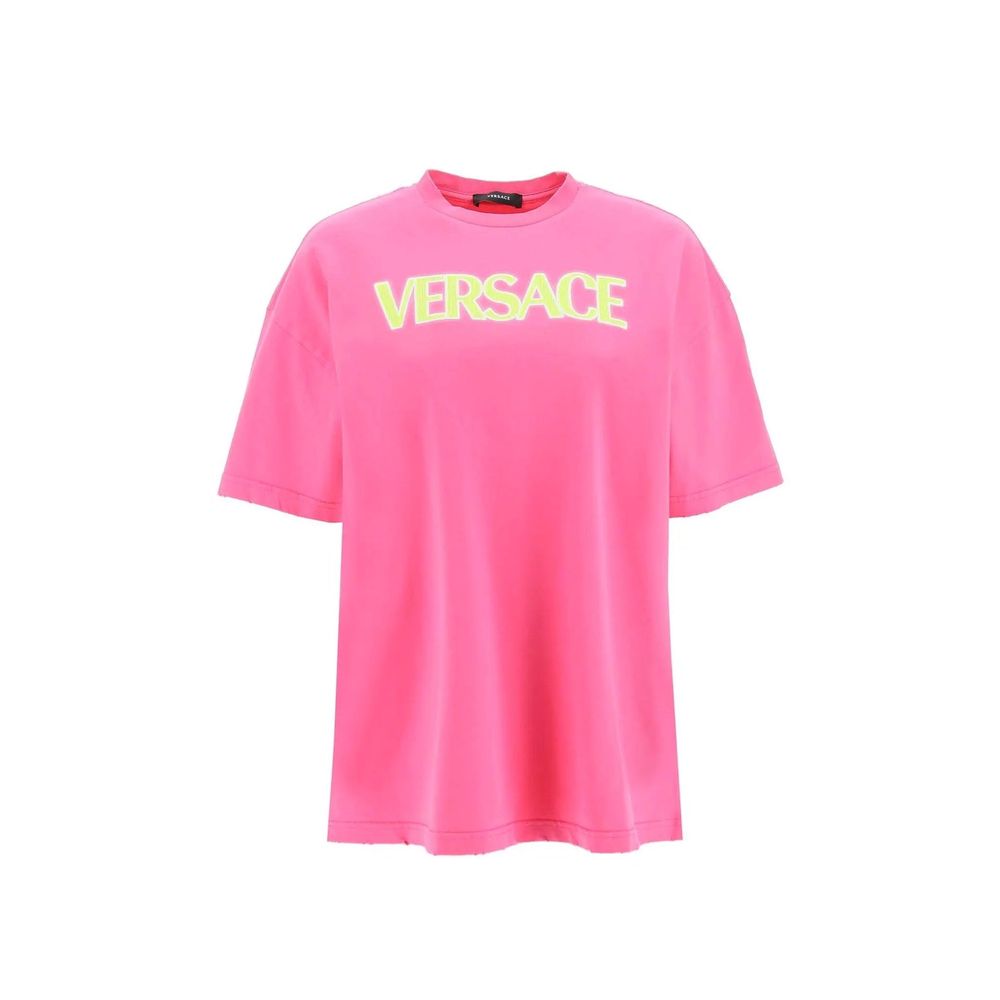 Haut en coton avec logo Versace