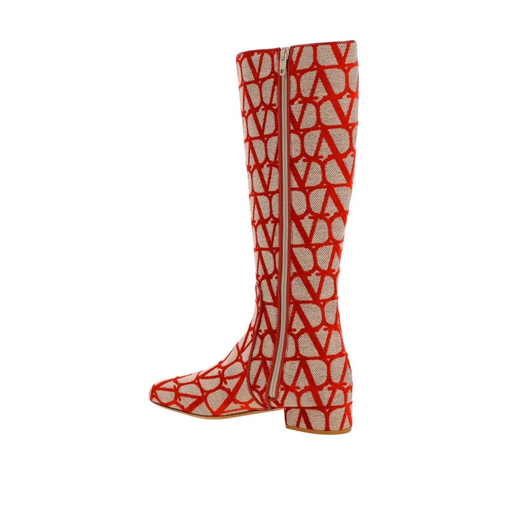 Valentino Garavani Canvas-Stiefel mit Logo